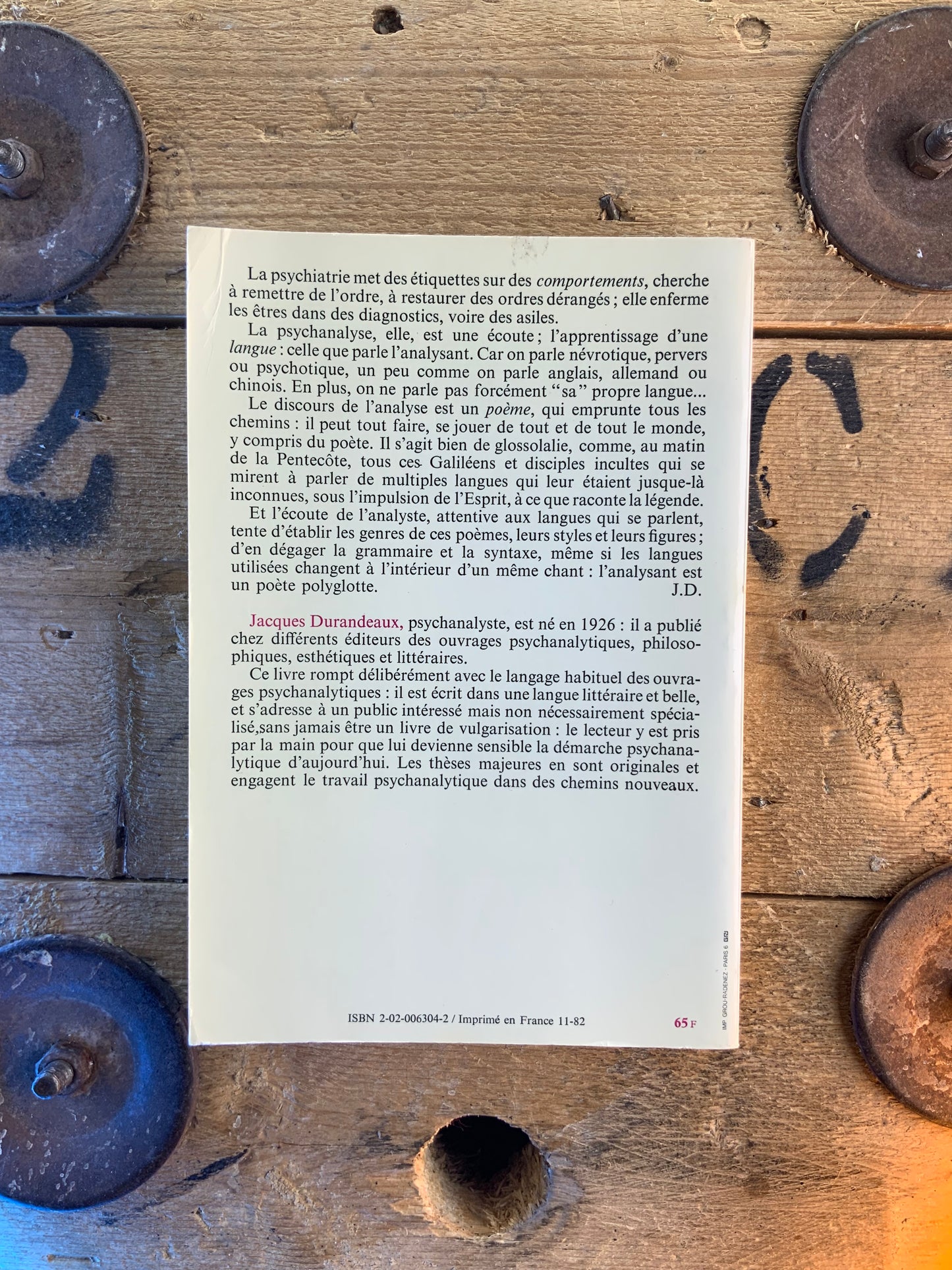 Poétique analytique : des langues et des discours dans la psychanalyse - Jacques Durandeaux