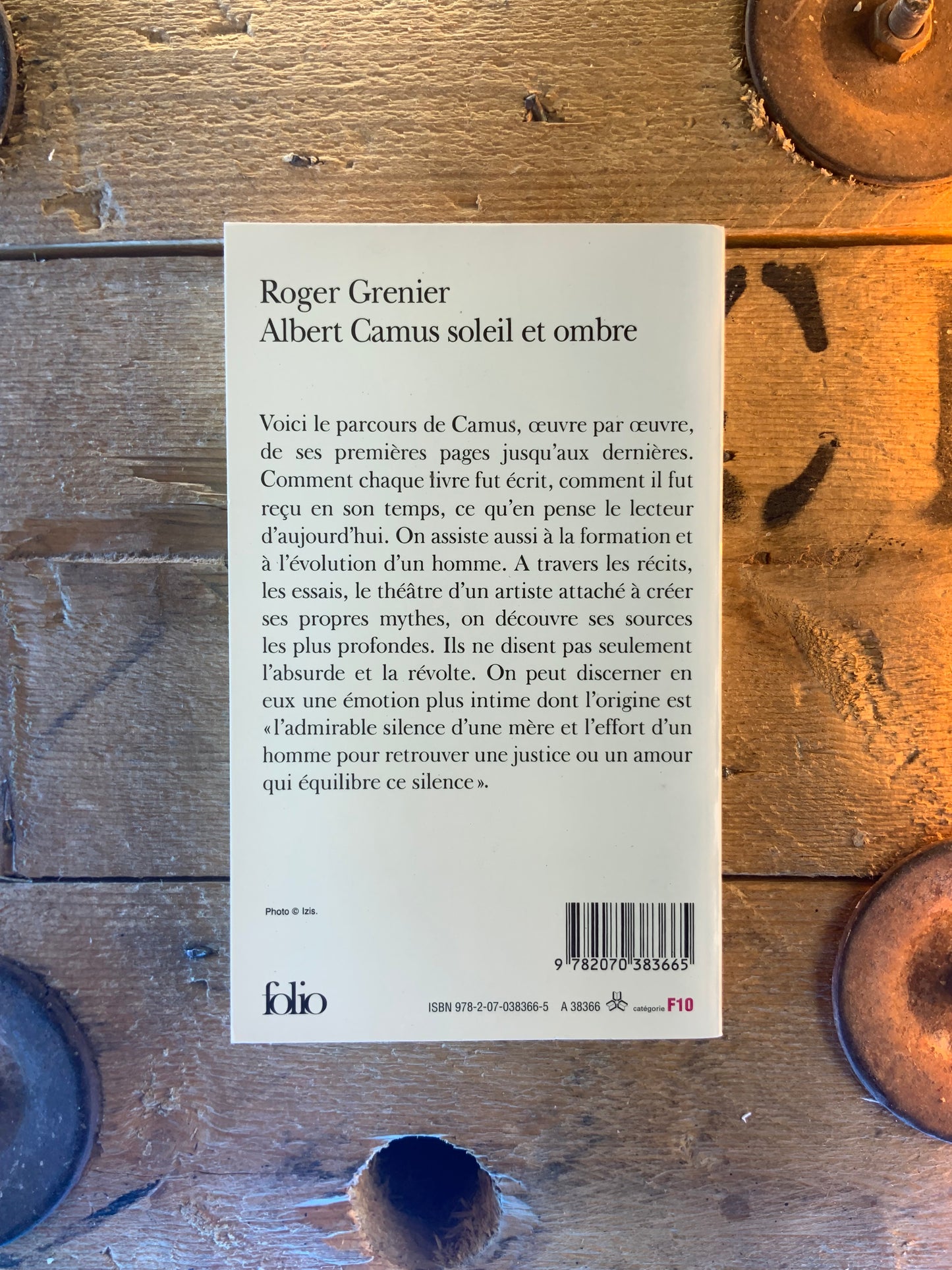 Albert Camus soleil et ombre - Roger Grenier