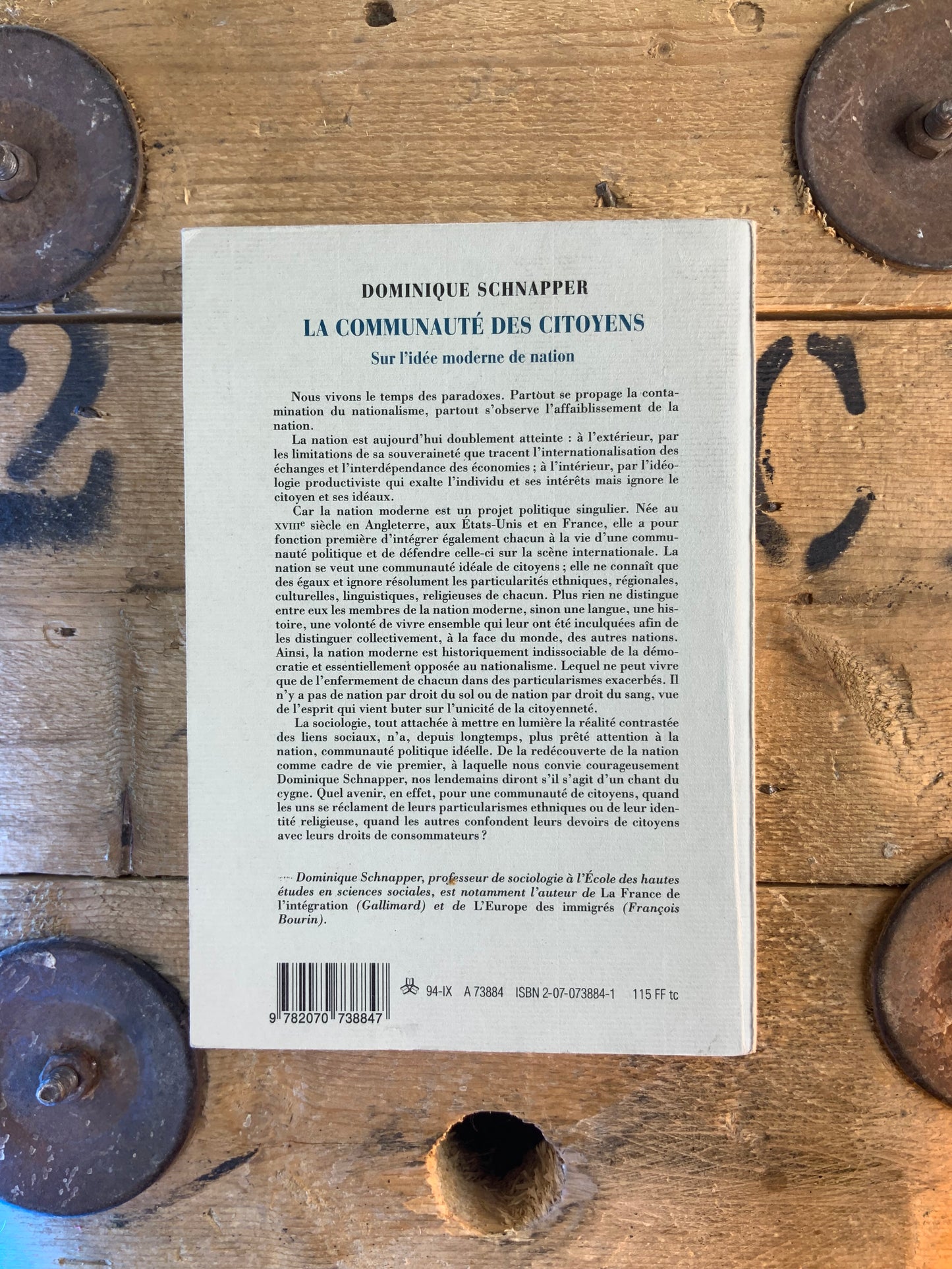 La communauté des citoyens : sur l’idée moderne de nation - Dominique Schnapper