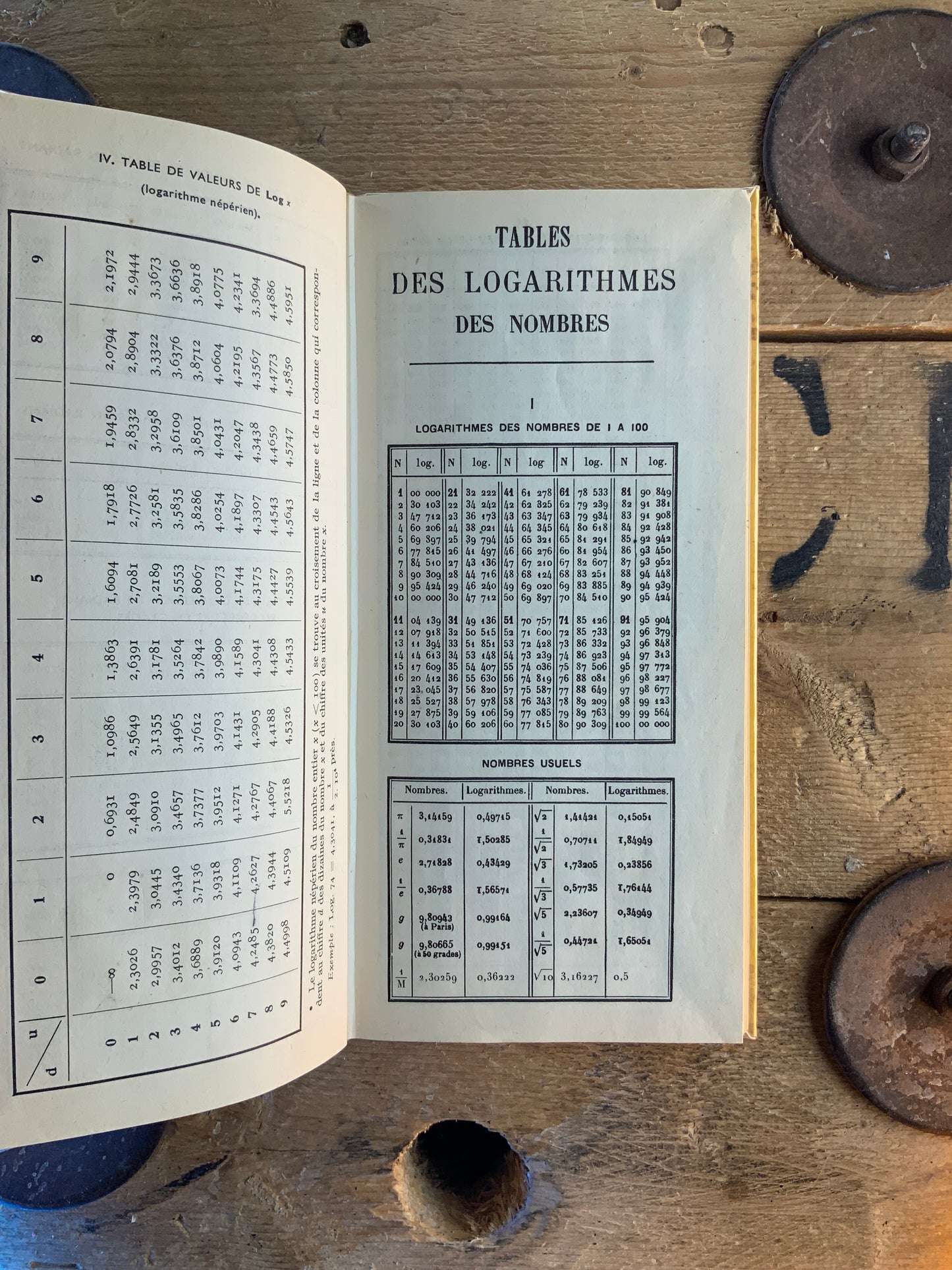 Nouvelles tables de logarithmes