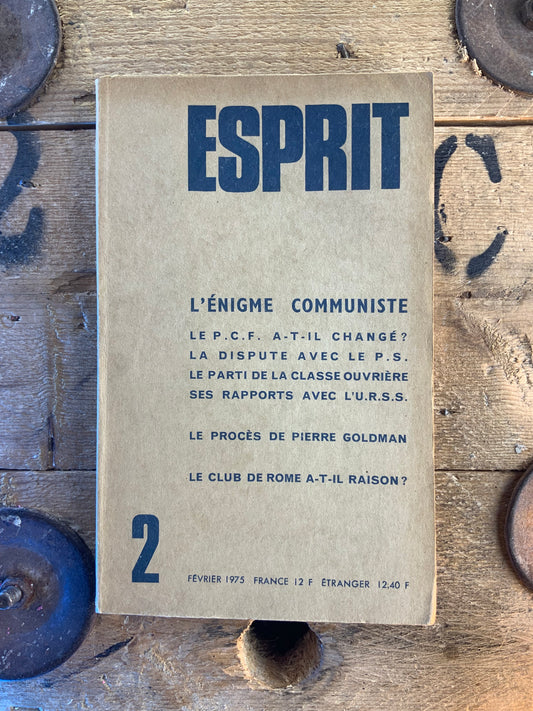 L’énigme communiste [ Revue Esprit ] - Février 1975 - n° 2