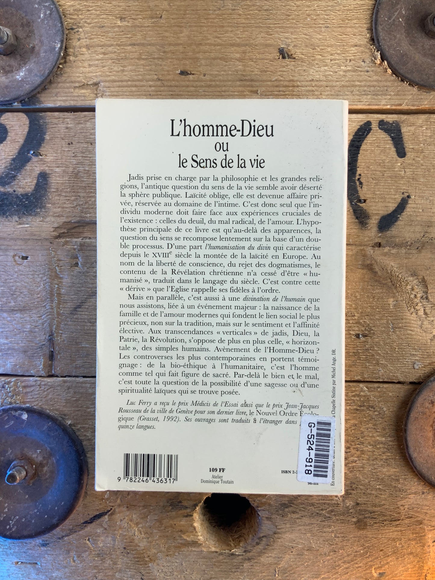 L’homme-Dieu ou Le sens de la vie - Luc Ferry