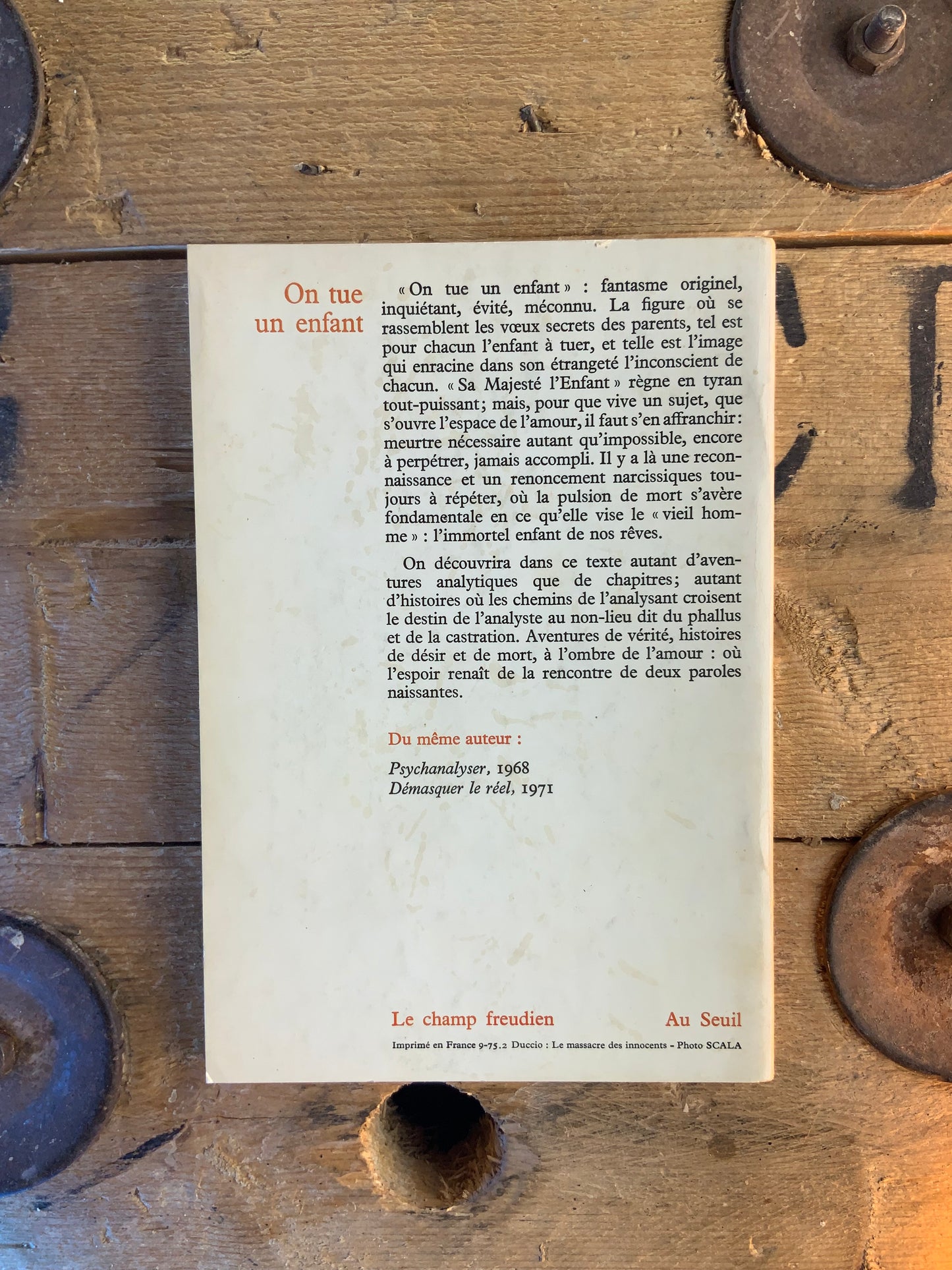 On tue l’enfant - Serge Leclaire