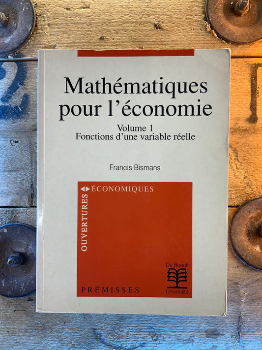 Mathématiques pour l’économie