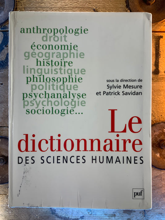 Le dictionnaire des sciences humaines