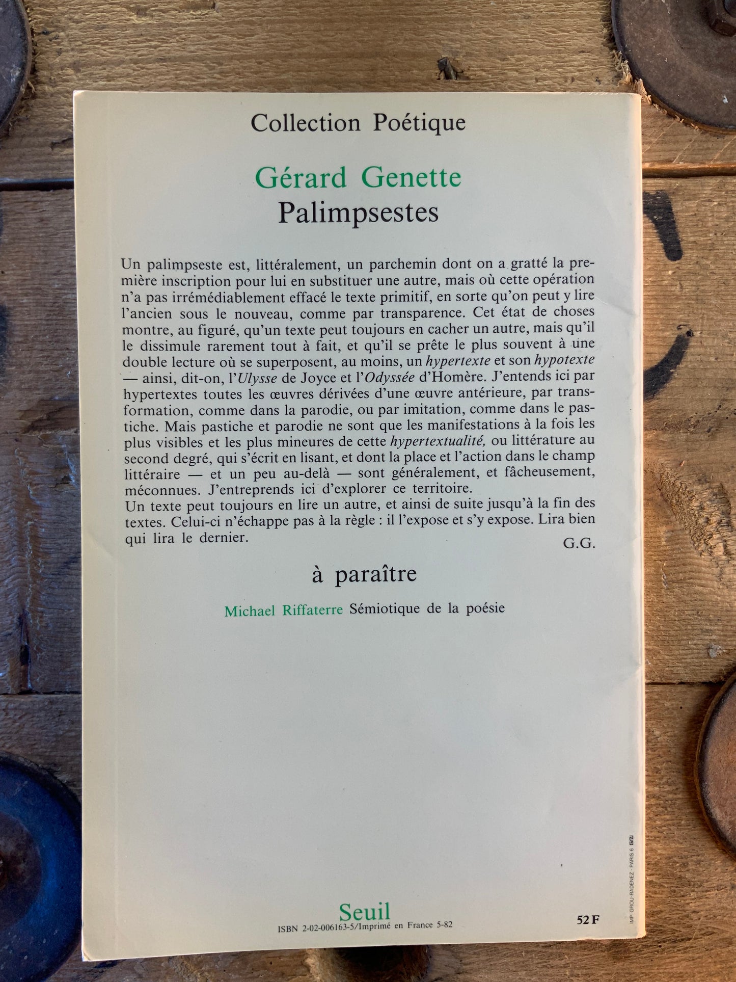 Généalogies de l’écriture [ Revue Poétique ] - Avril 1982 - n° 50