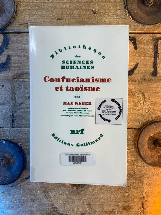 Confucianisme et taoïsme - Max Weber