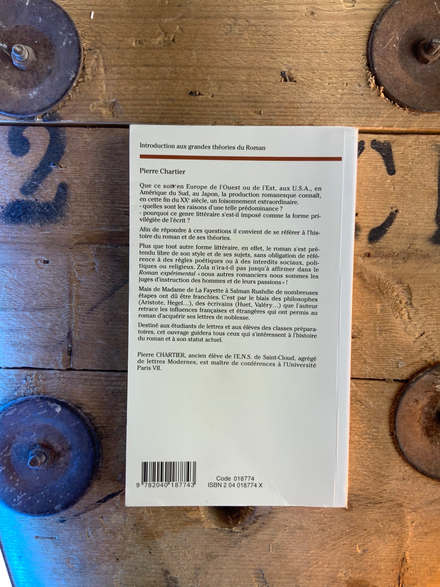 Introduction aux grandes théories du roman - Pierre Chartier