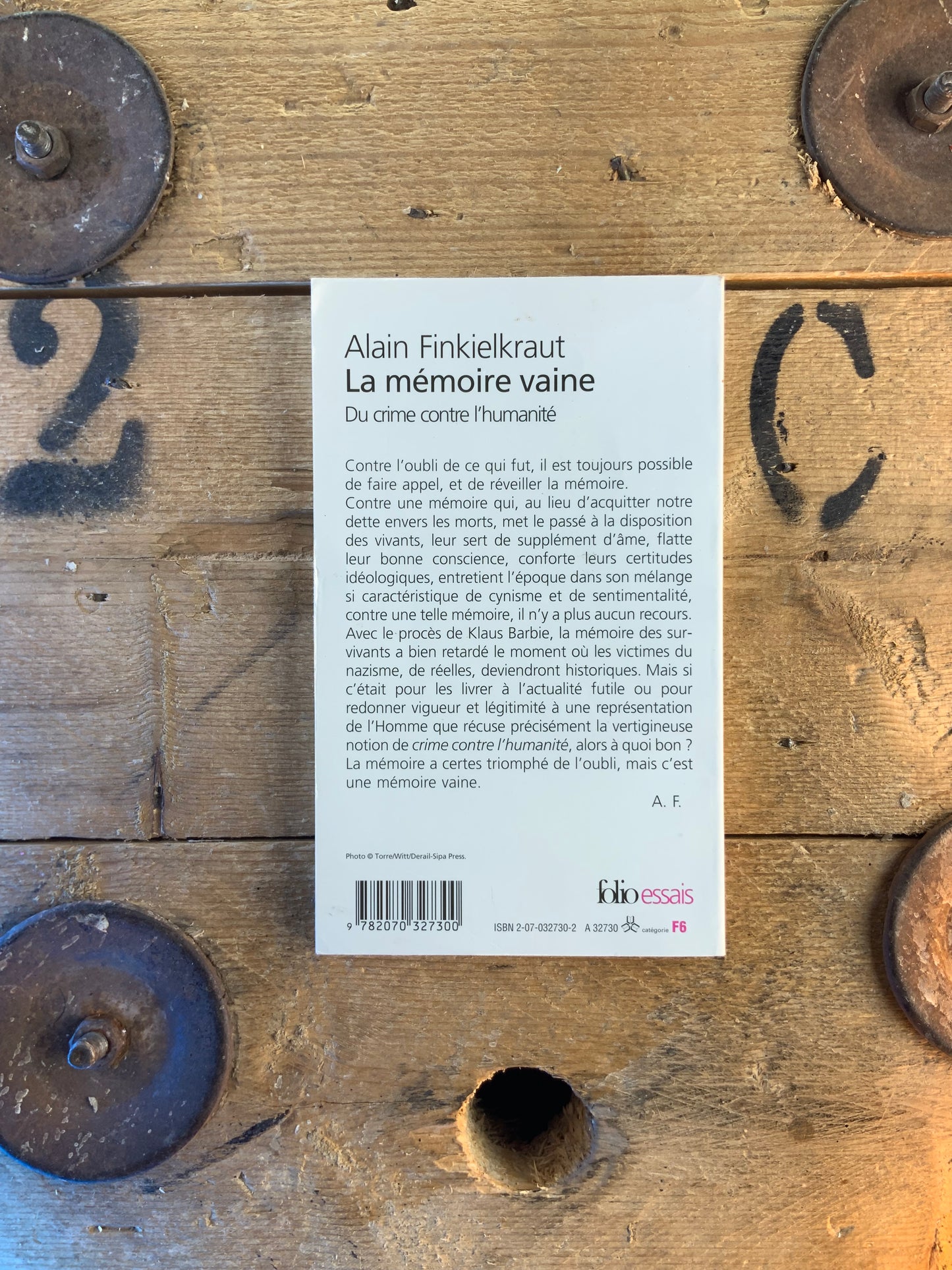 La mémoire vaine : du crime contre l’humanité - Alain Finkielkraut