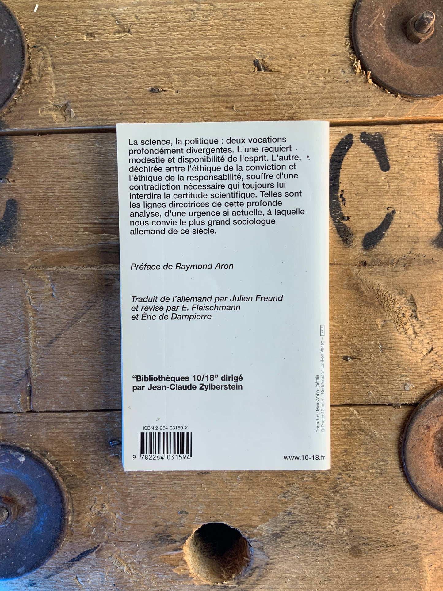 Le savant et le politique - Max Weber