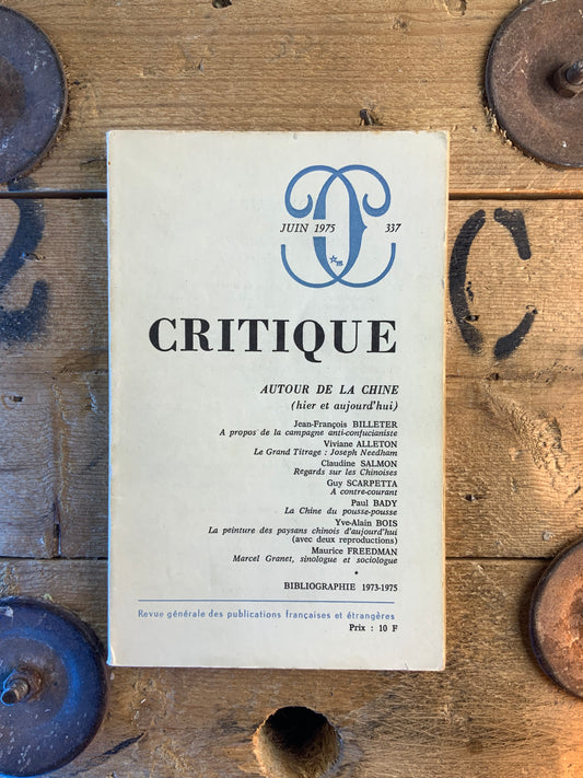 Autour de la Chine (hier et aujourd’hui) [ Revue Critique ] - Juin 1975 - n°337
