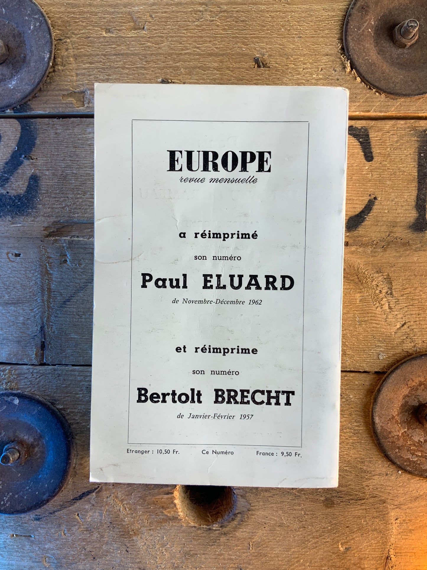Diderot [ EUROPE revue littéraire mensuelle ]