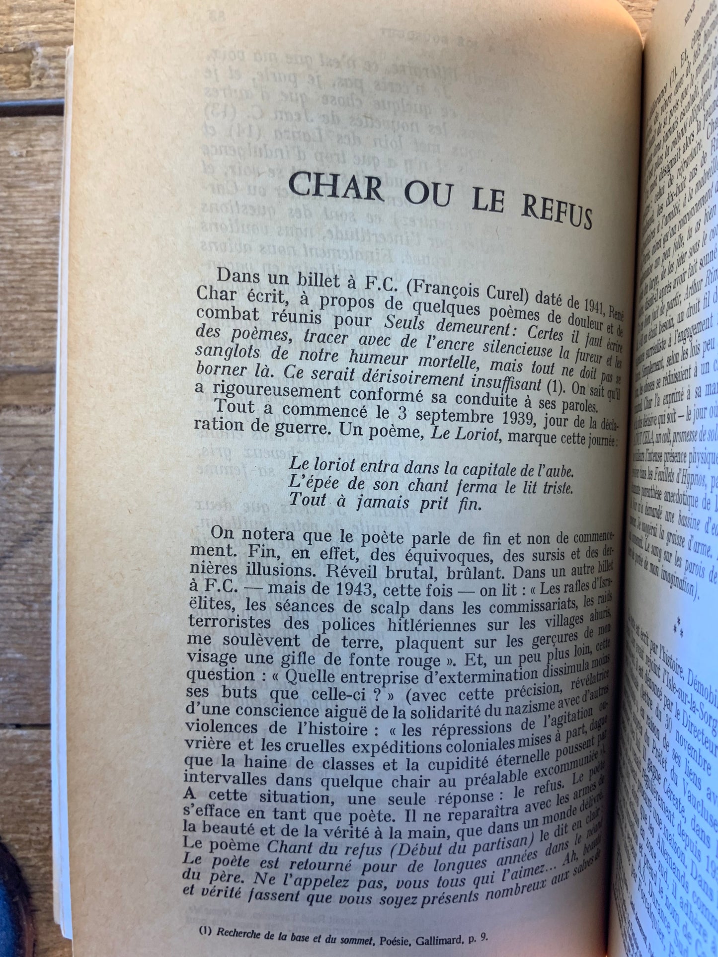 La poésie et la resistance [ Europe - revue littéraire mensuelle ] Juillet-Août 1974 - N° 543-544
