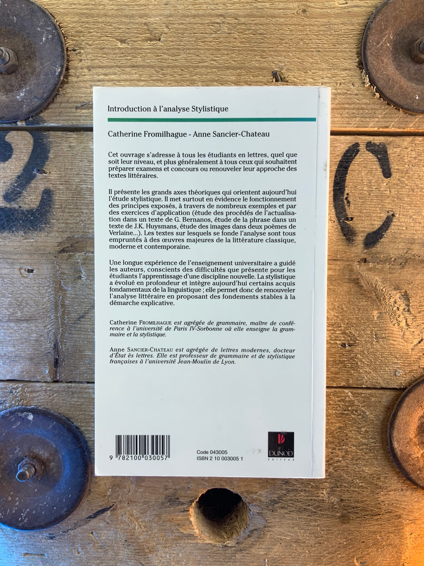 Introduction à l’analyse stylistique - C. Fromilhague et A. Sancier-Chateau