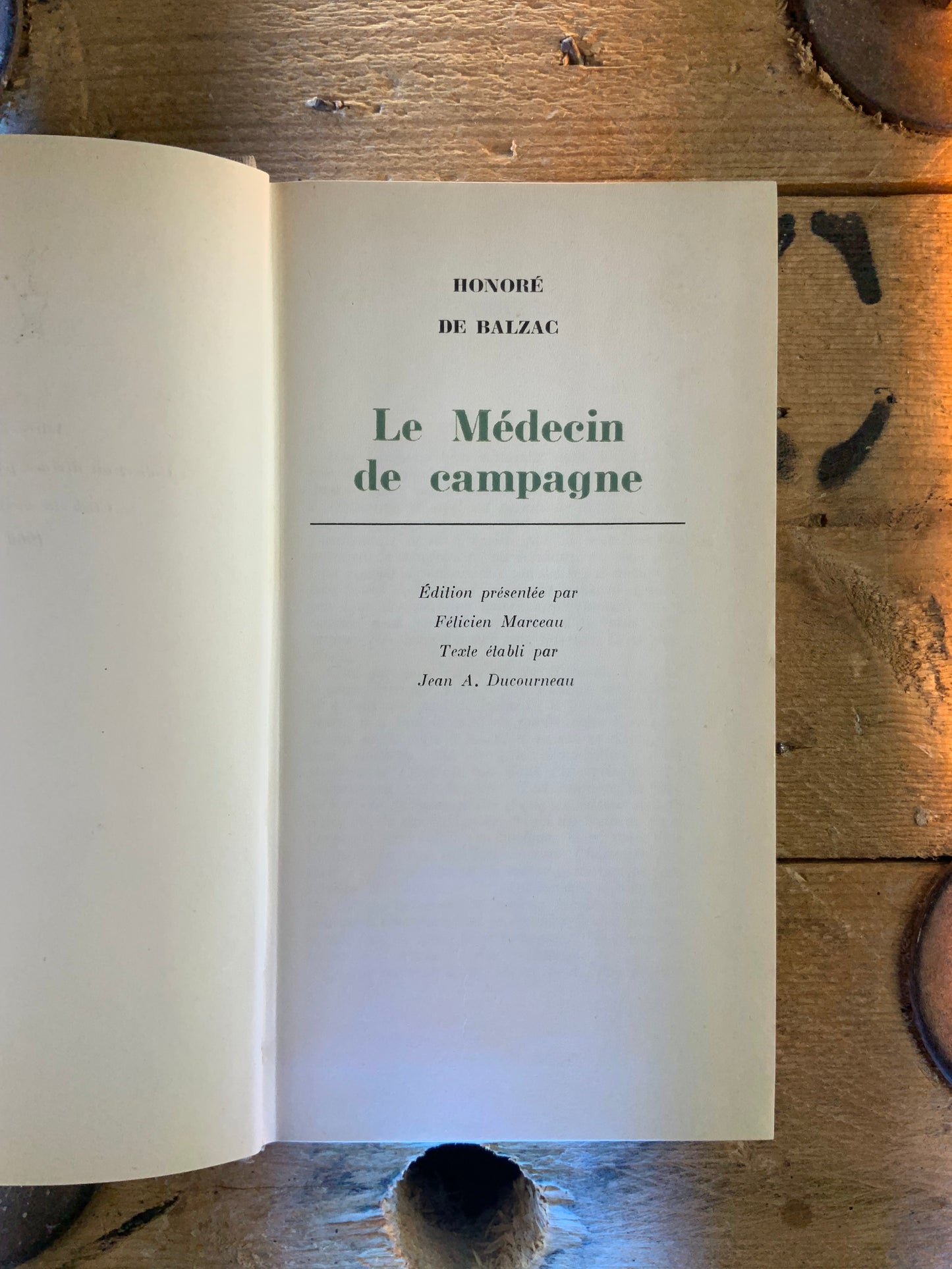 Le médecin de campagne - Honoré de Balzac