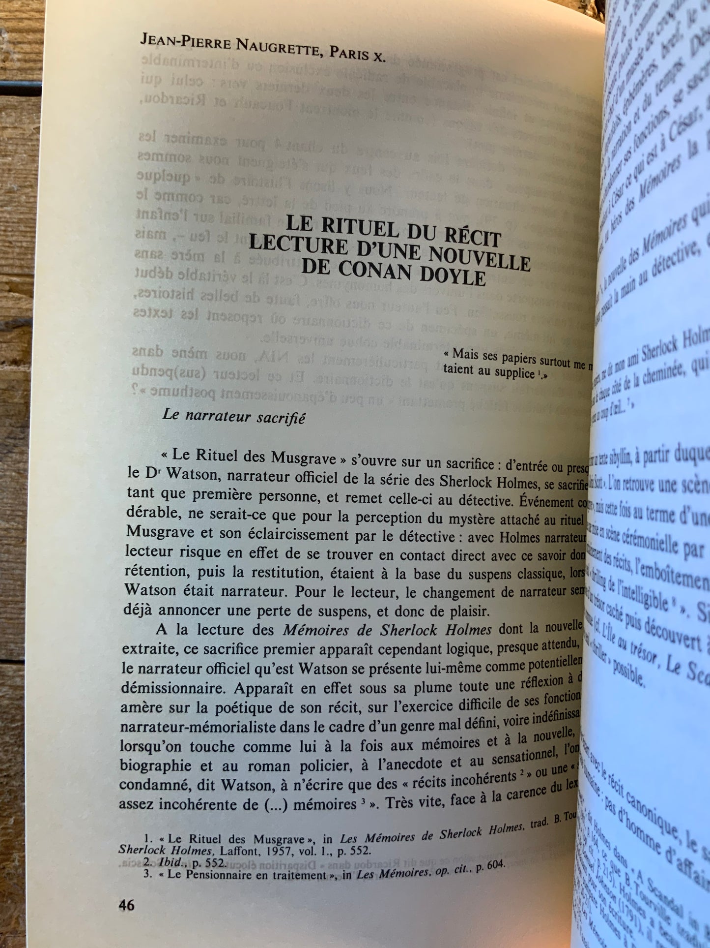 Le lieu, La scène : Le texte littéraire comme carte anthromorphe - Claude Gandelman | Le rituel du récit, Lecture d’une nouvelle de Conan Doyle … [ Revue Littérature ] Février 1984 - n° 53