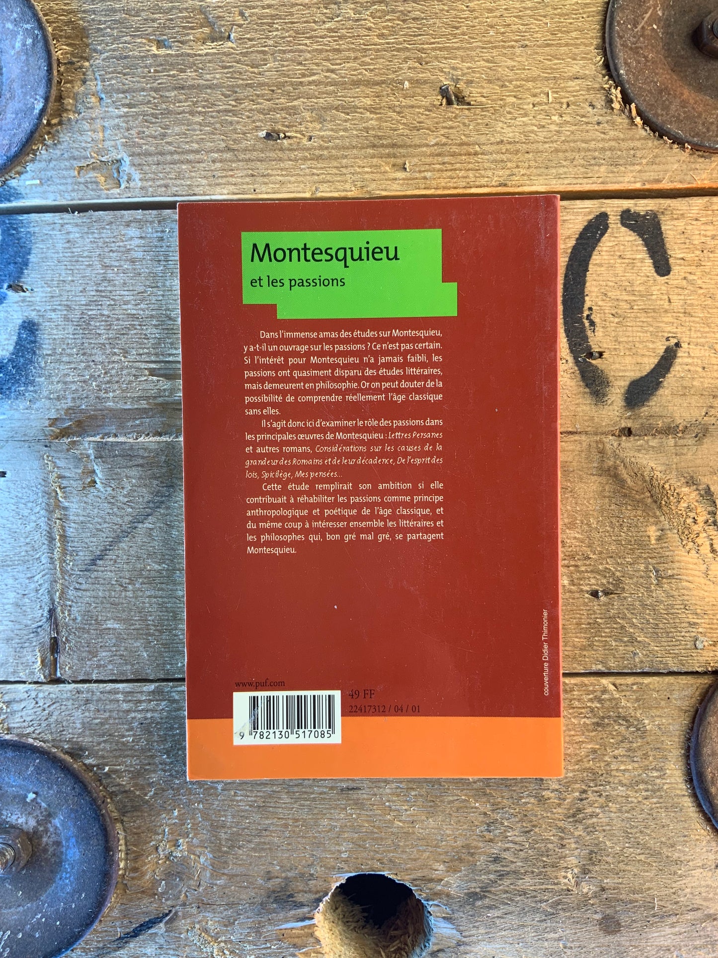 Montesquieu et les passions - Jean Goldzink