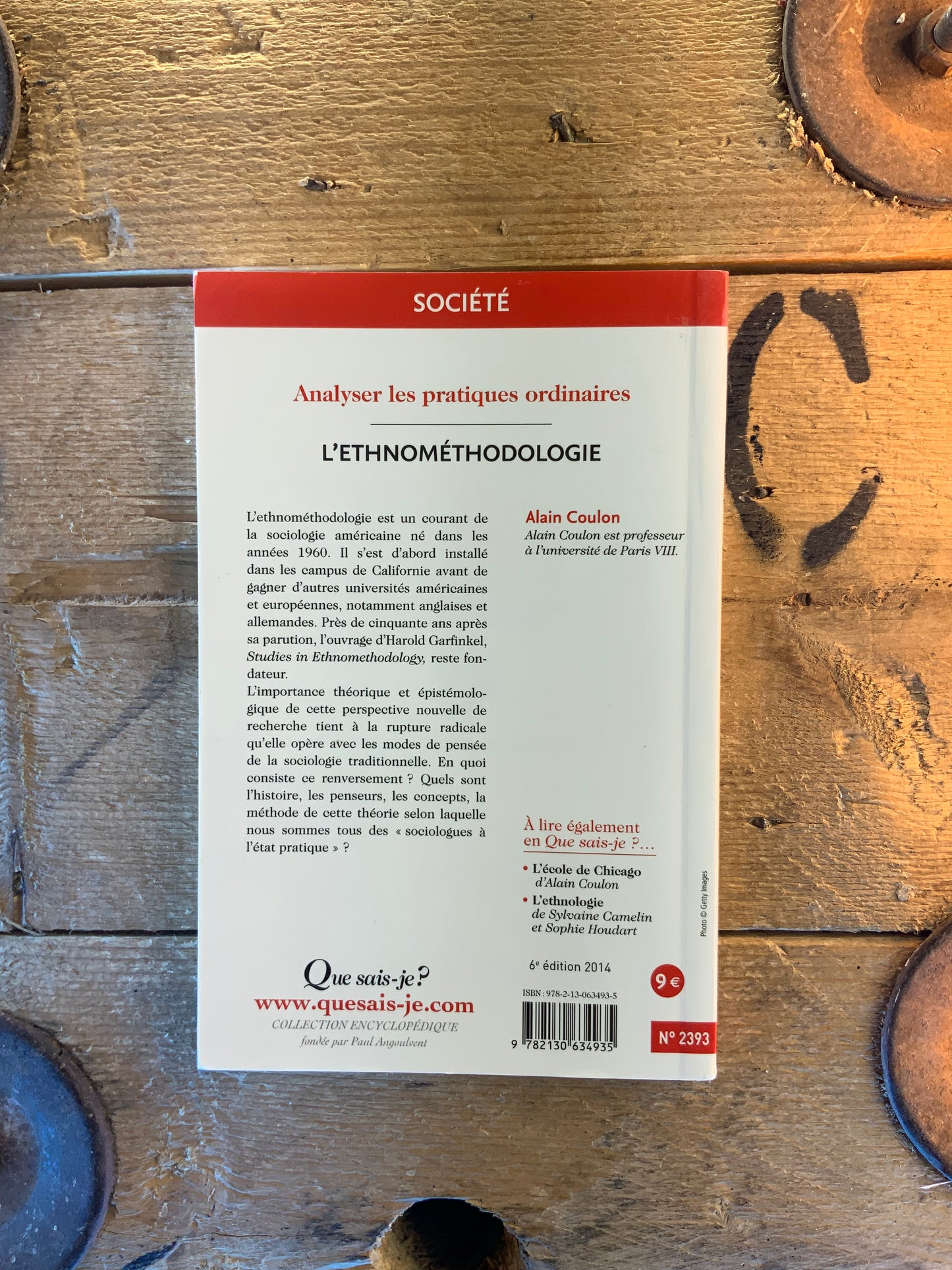 L’éthnométhodologie - Alain Coulon