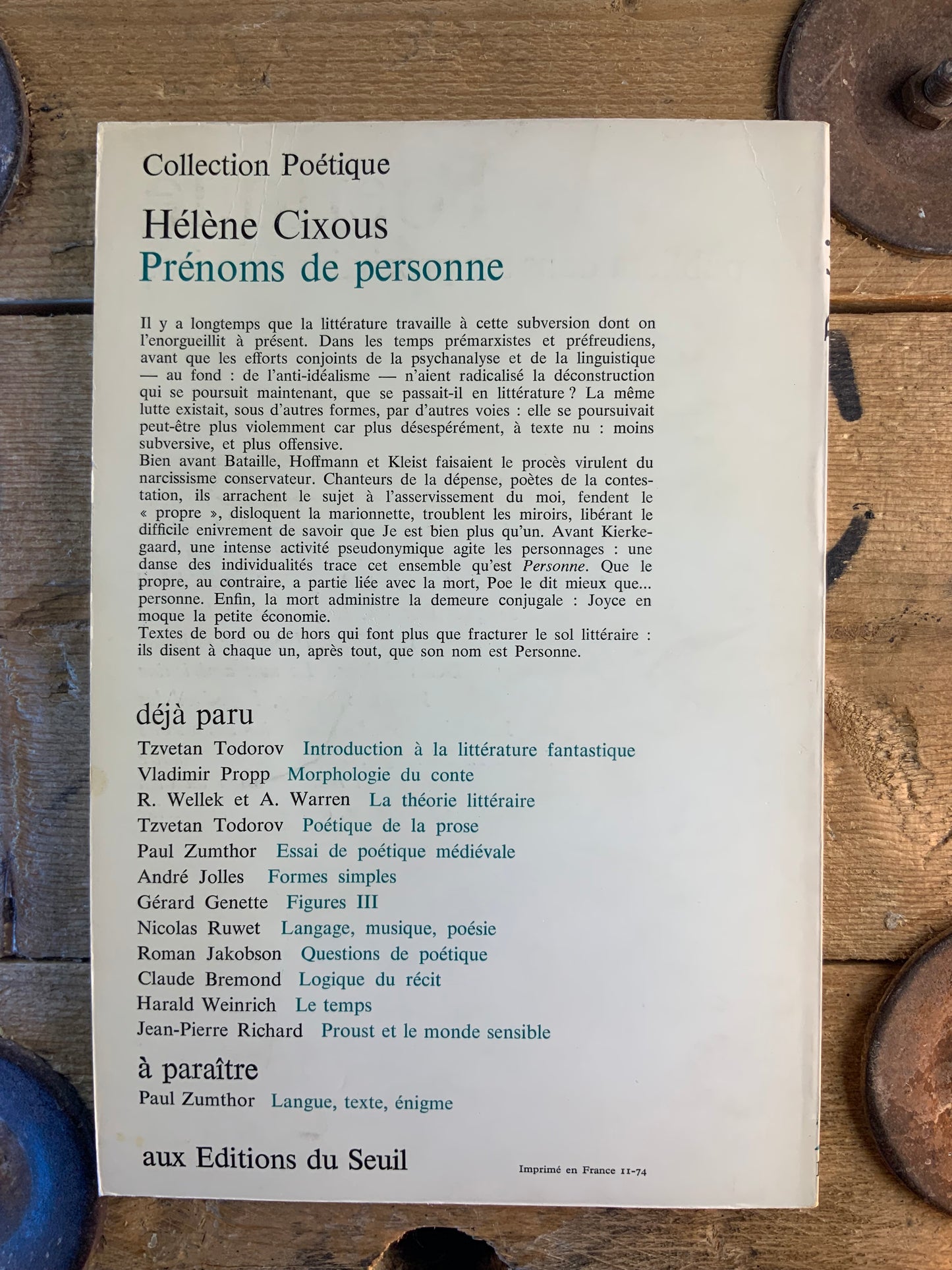 Esquisses pour une théorie figurale du discours - Jean-Louis Galay | La fiancée du vent - Jean-Pierre Richard…  [ Revue Poétique ] - 1974 - n° 20