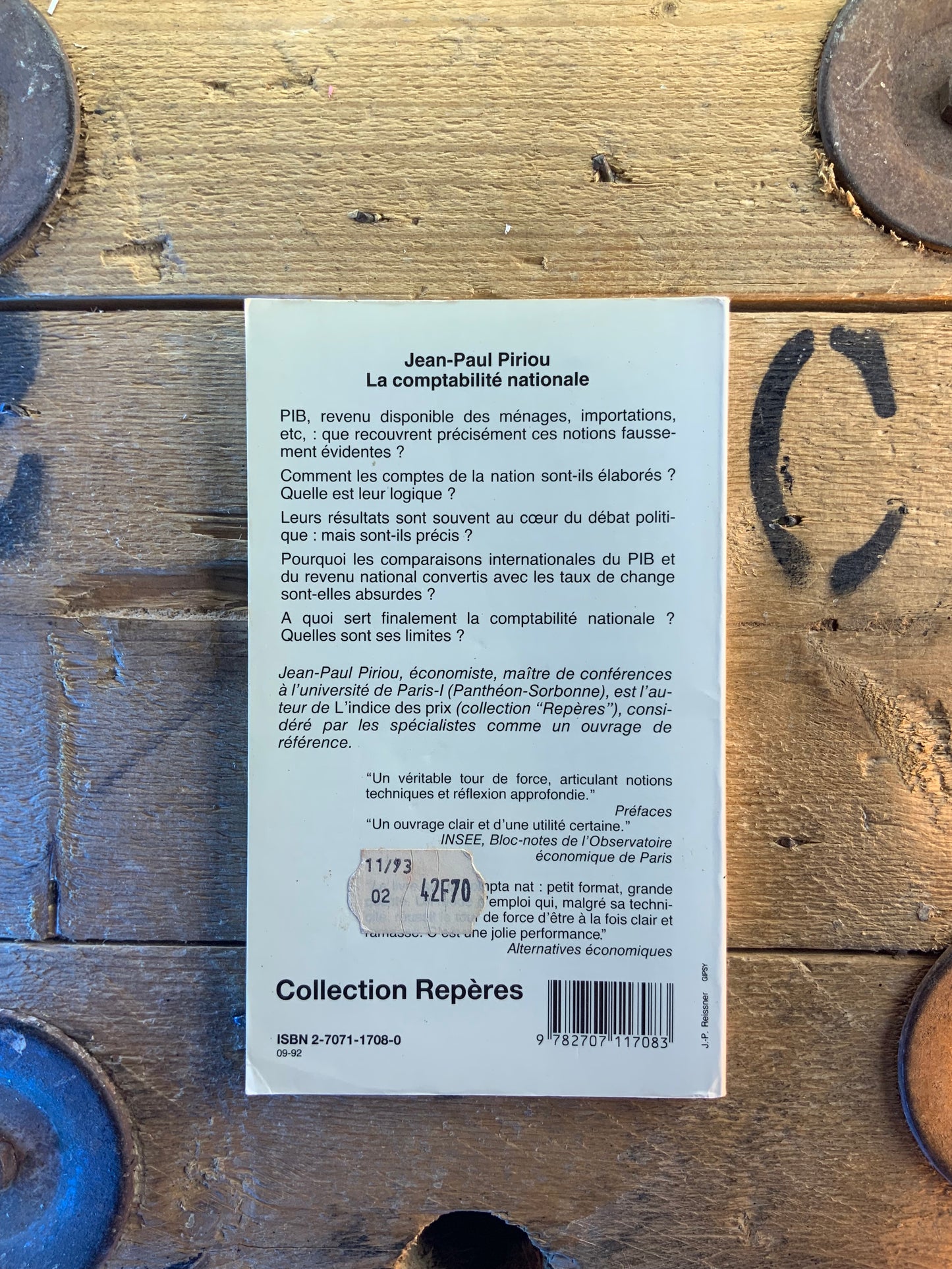 La comptabilité nationale - Jean-Paul Piriou