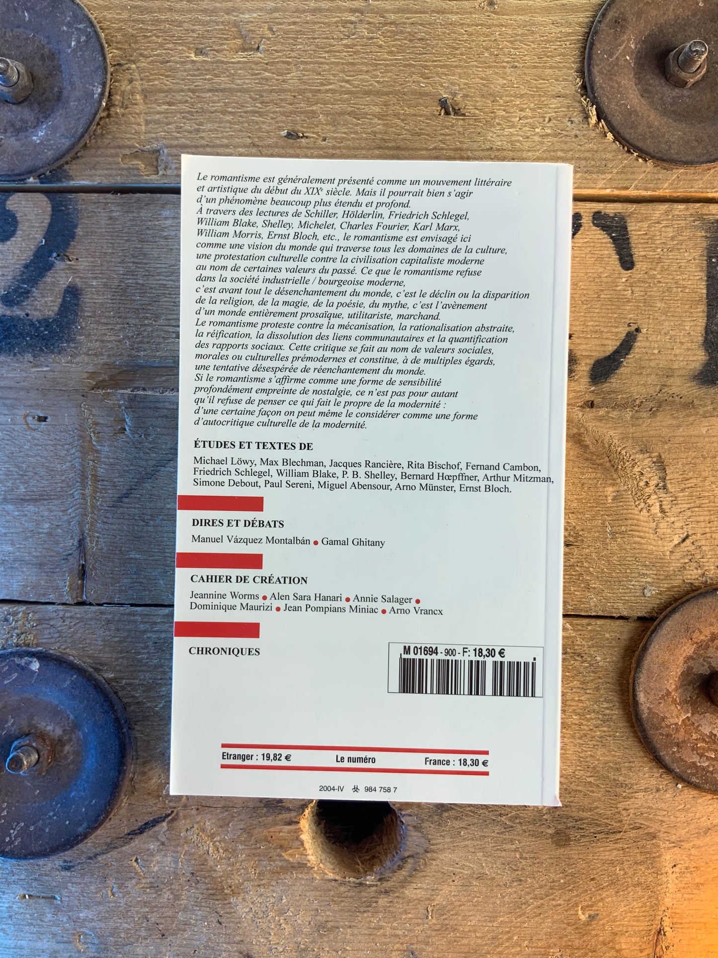 Le romantisme révolutionnaire [ EUROPE revue littéraire mensuelle ]