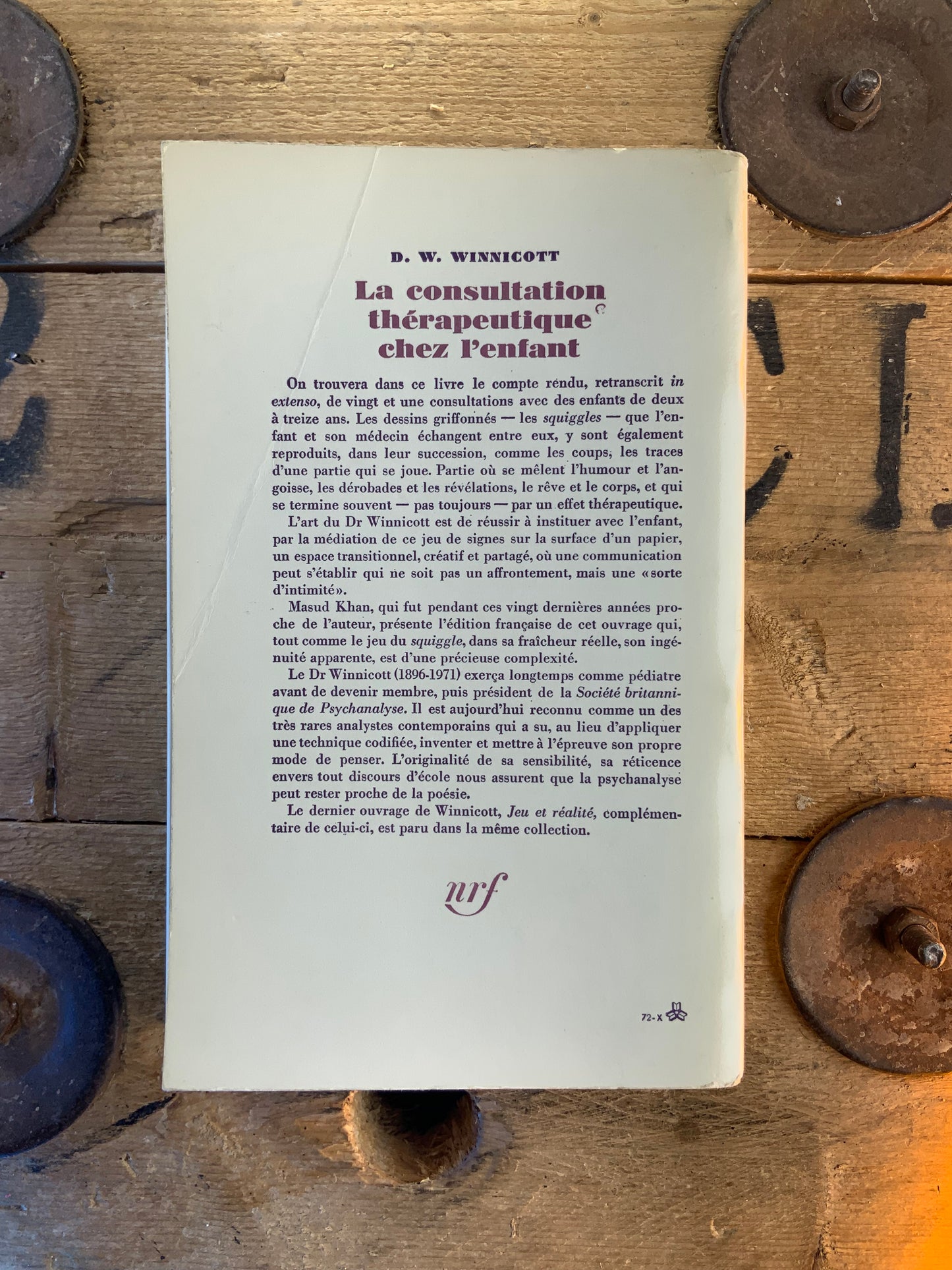 La consultation thérapeutique de l’enfant - D.W. Winicott