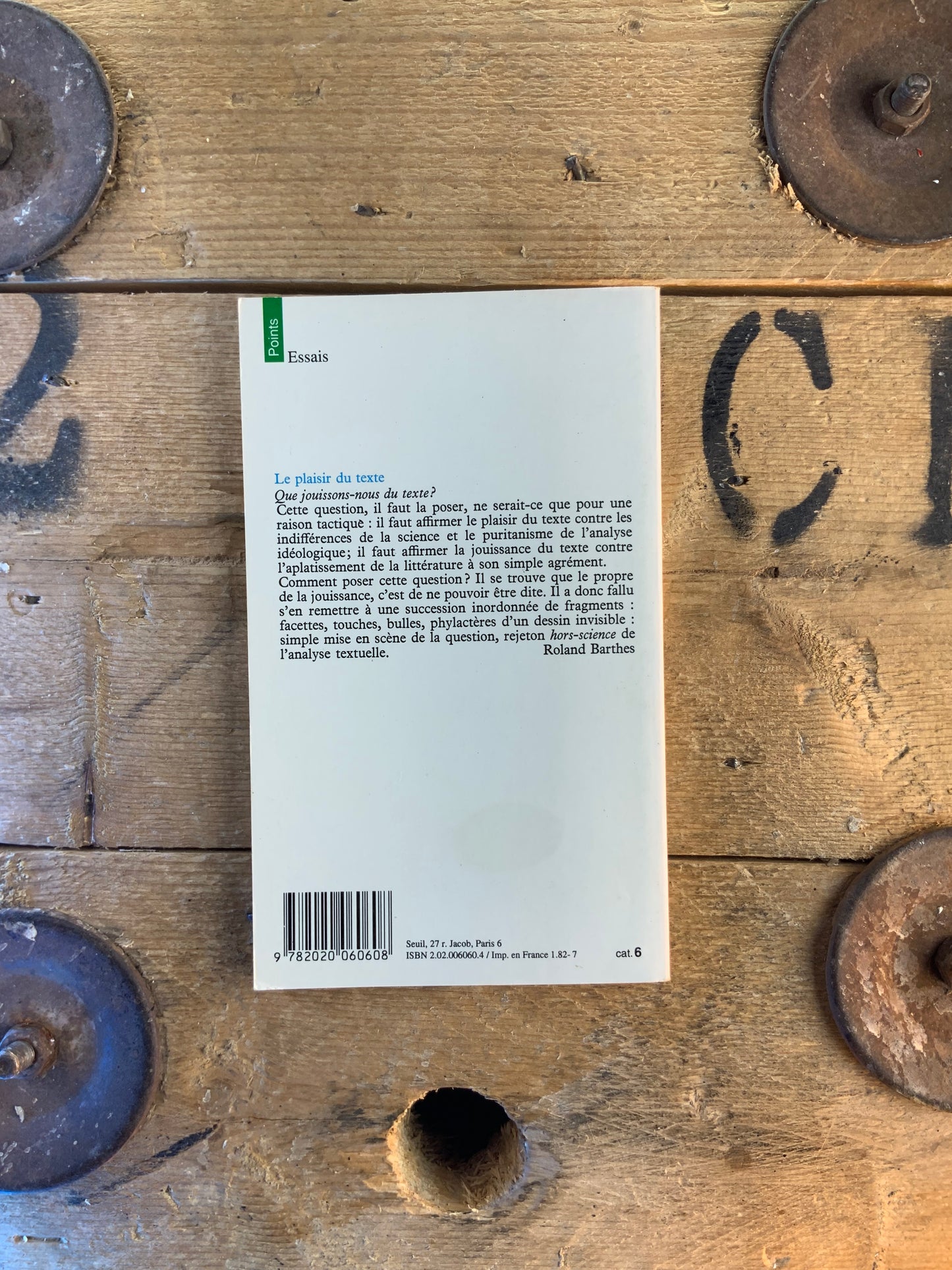 Le plaisir du texte - Roland Barthes