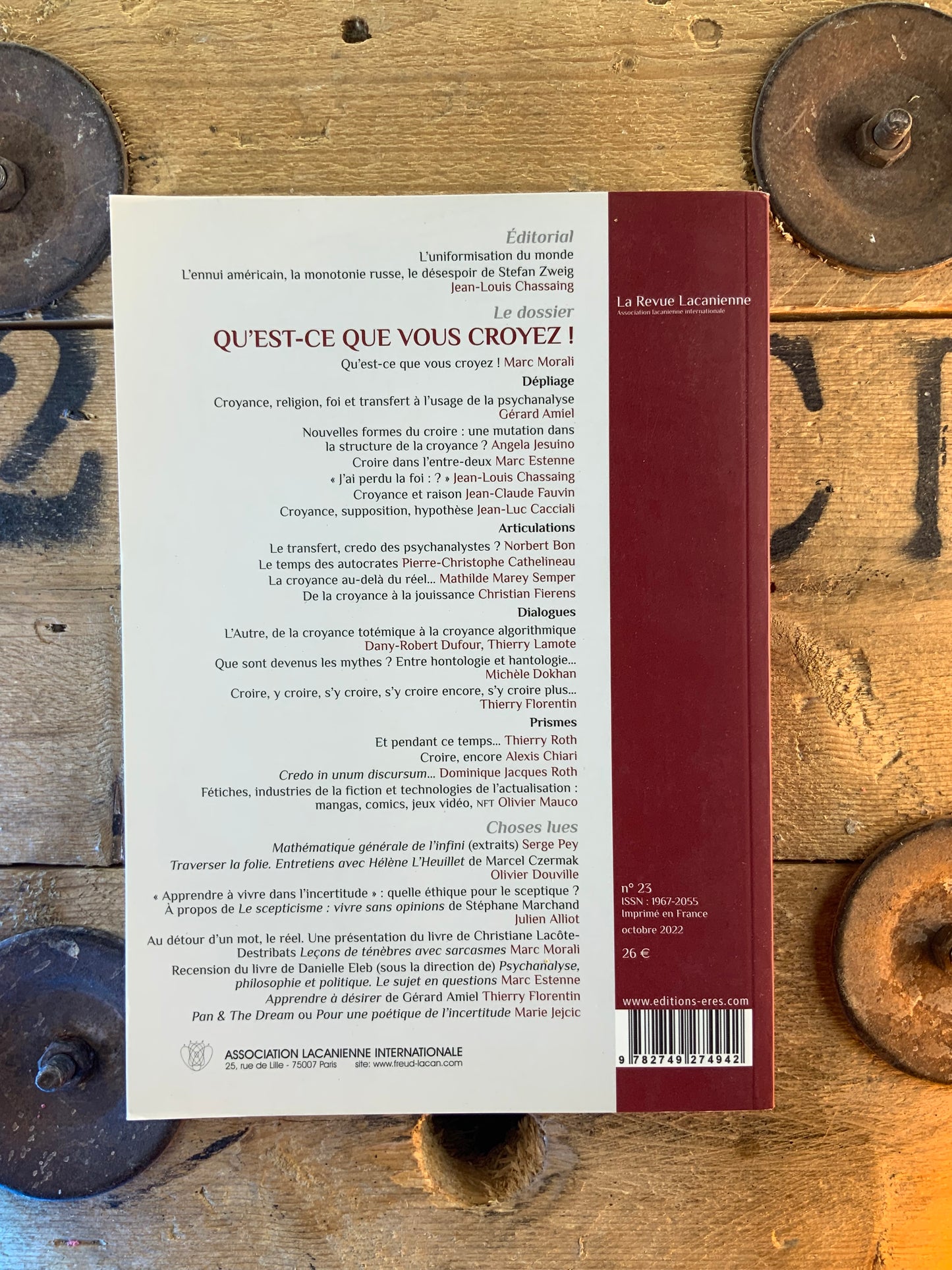Qu’est-ce que vous croyez ! [ La Revue Lacanienne ] - n° 23