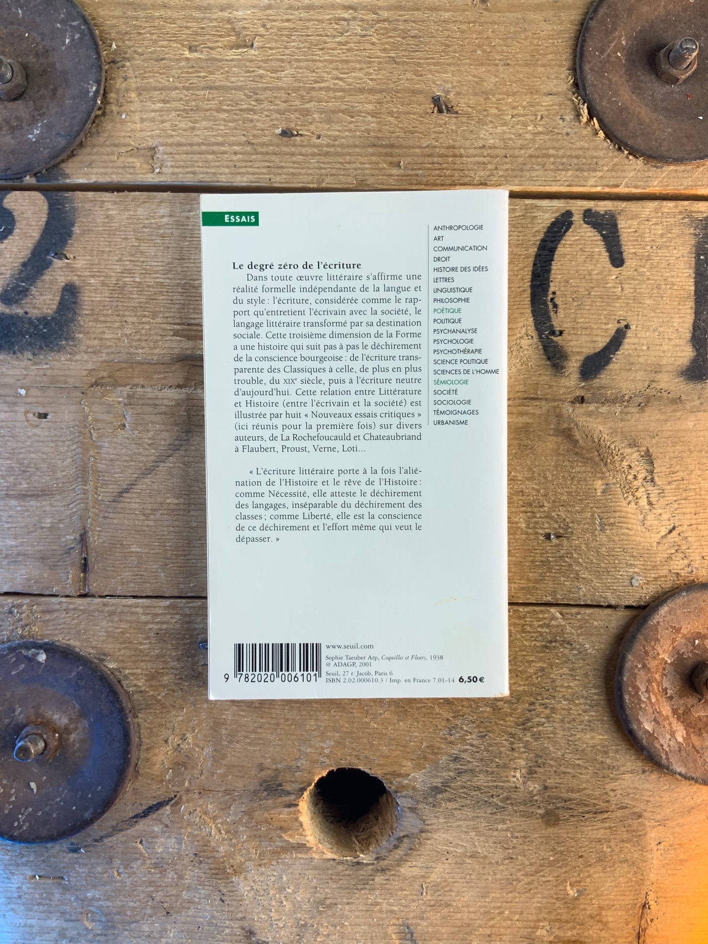 Le degré zéro de l’écriture - Roland Barthes