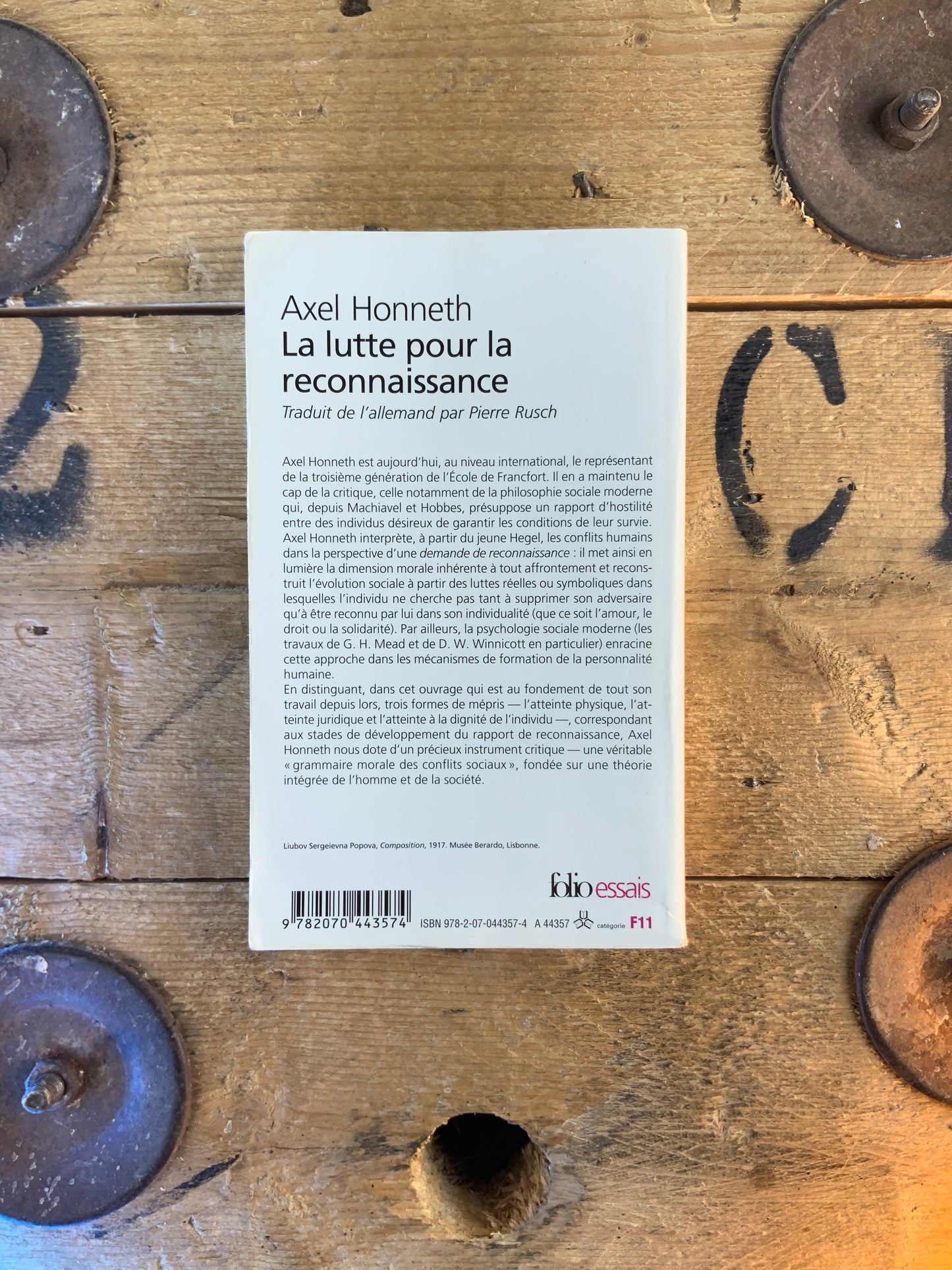 La lutte pour la reconnaissance - Axel Honneth