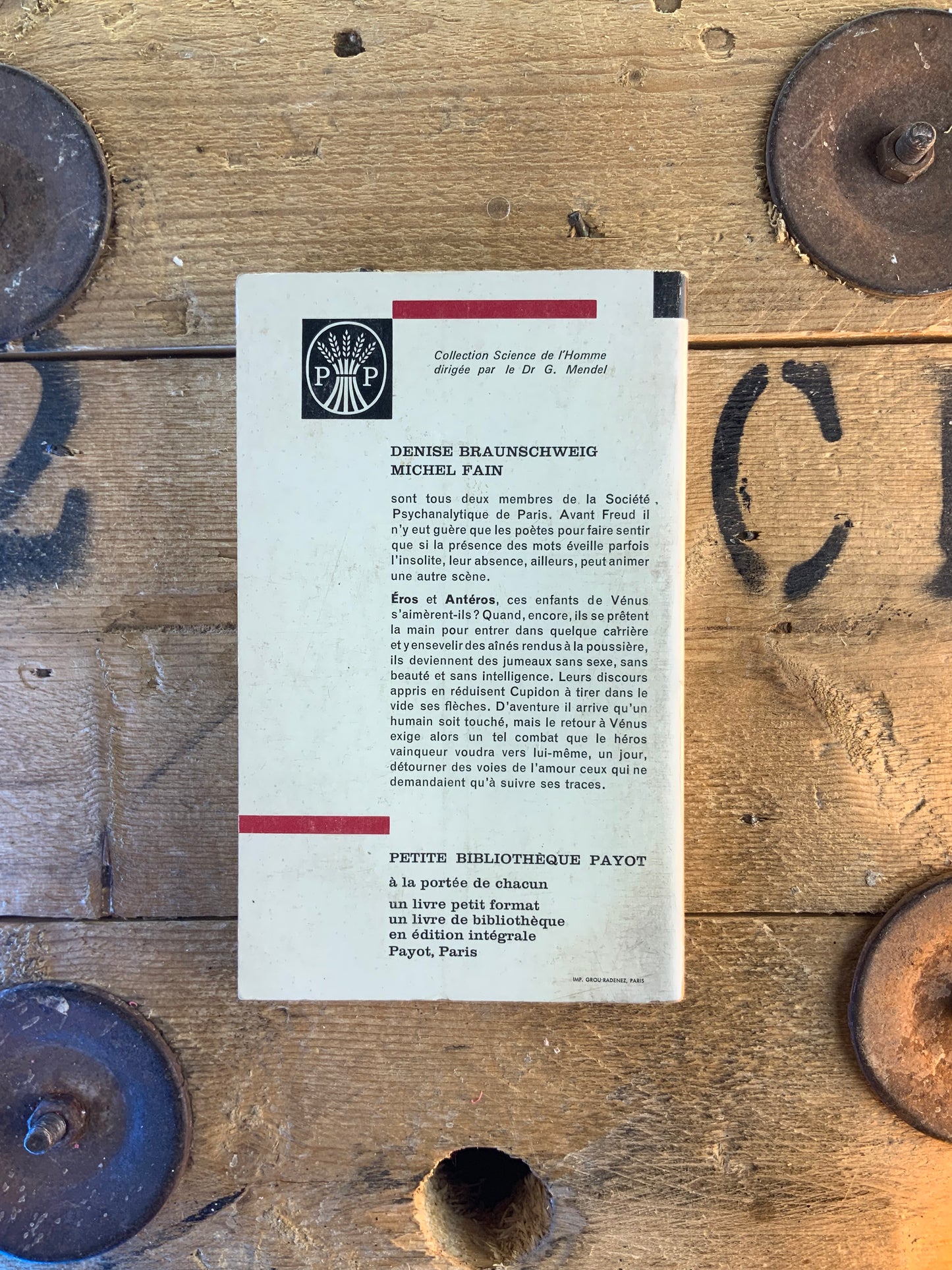 Éros et Antéros : réflexions psychanalytiques sur la sexualité - Denise Braunshweig et Michel Fain