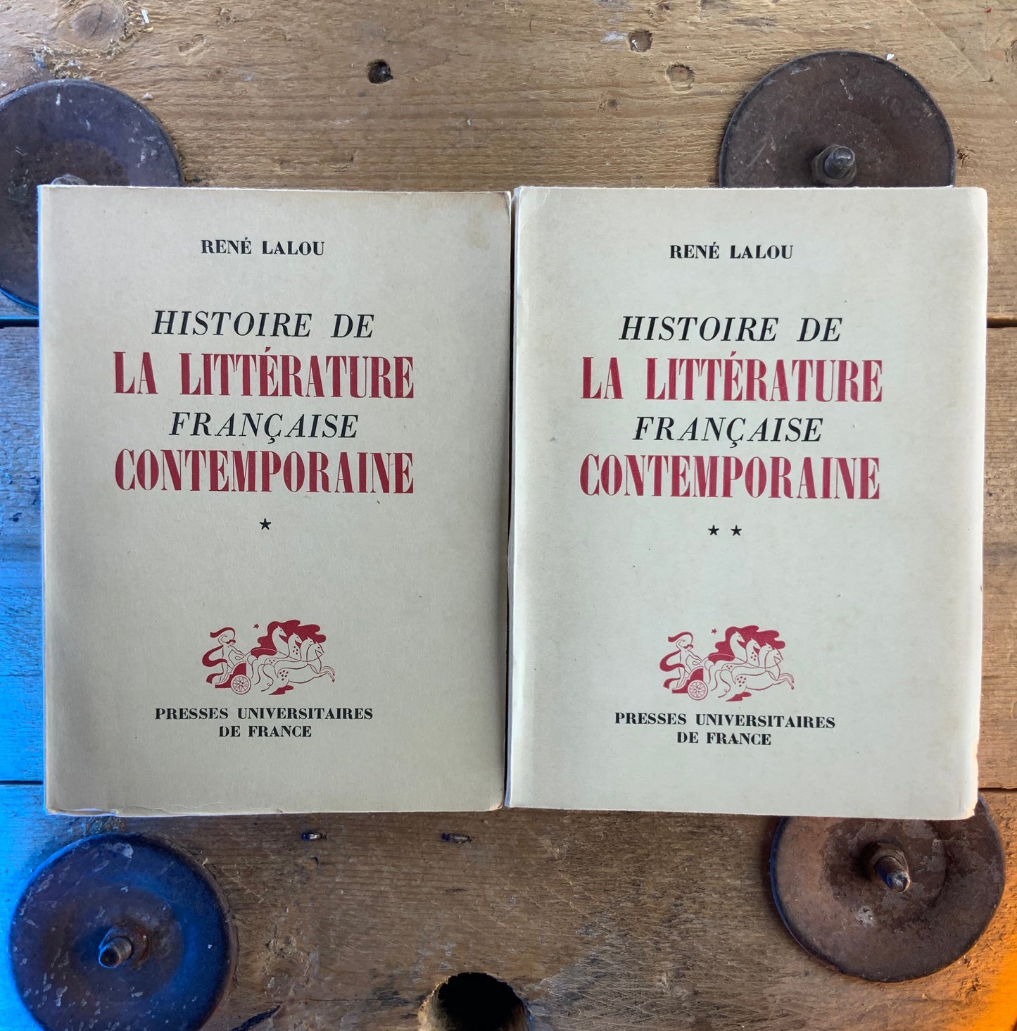 Histoire de la littérature française contemporaine - René Lalou ( en 2 volumes )
