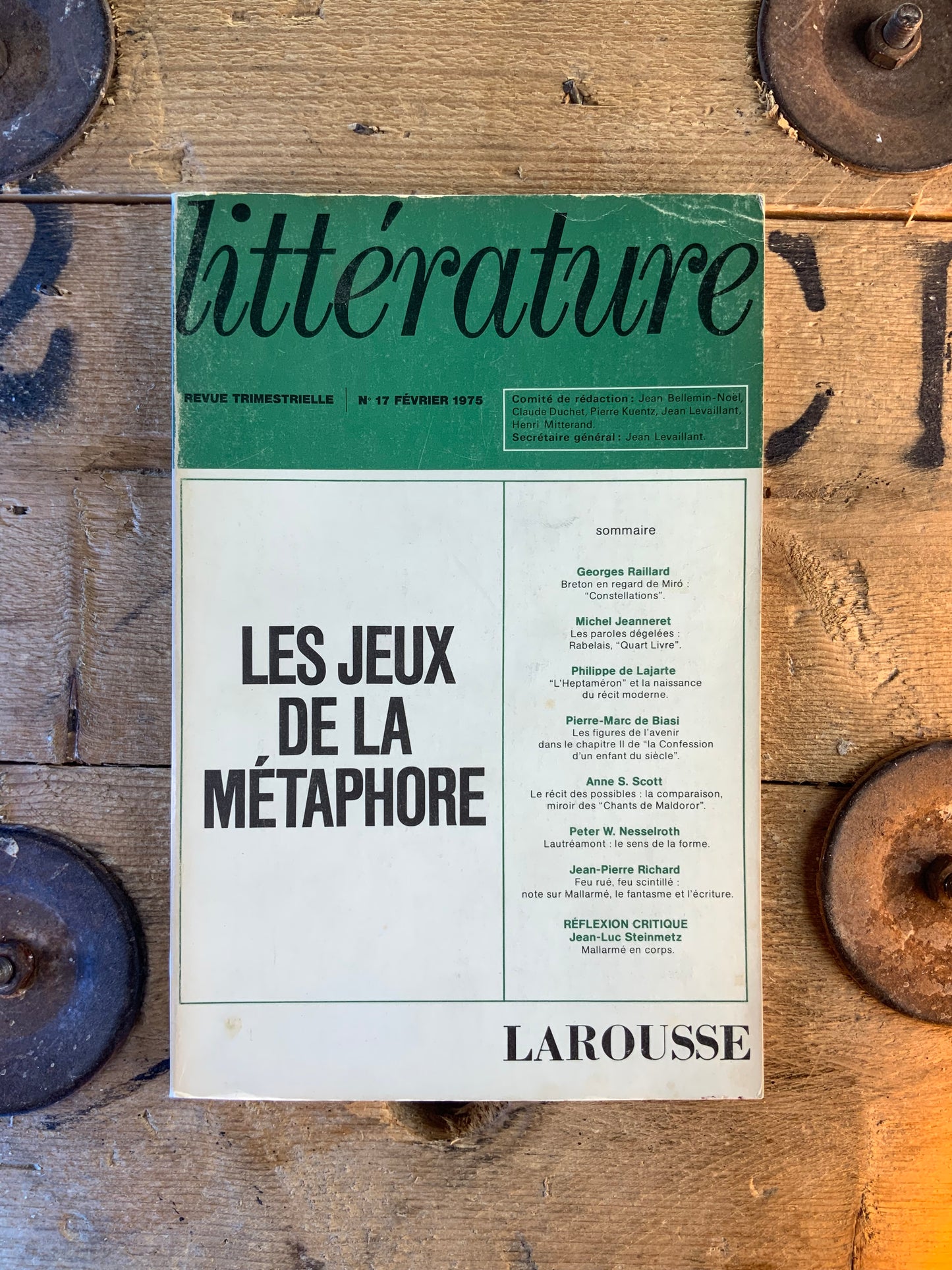 Les jeux de la métaphore numéro 17 [ Revue Littérature ]