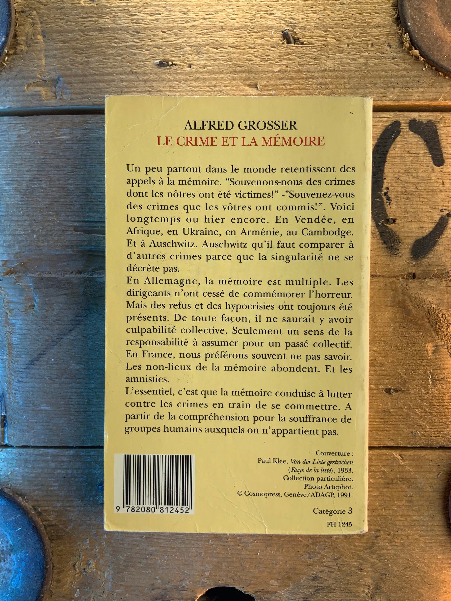 Le crime et la mémoire - Alfred Grosser