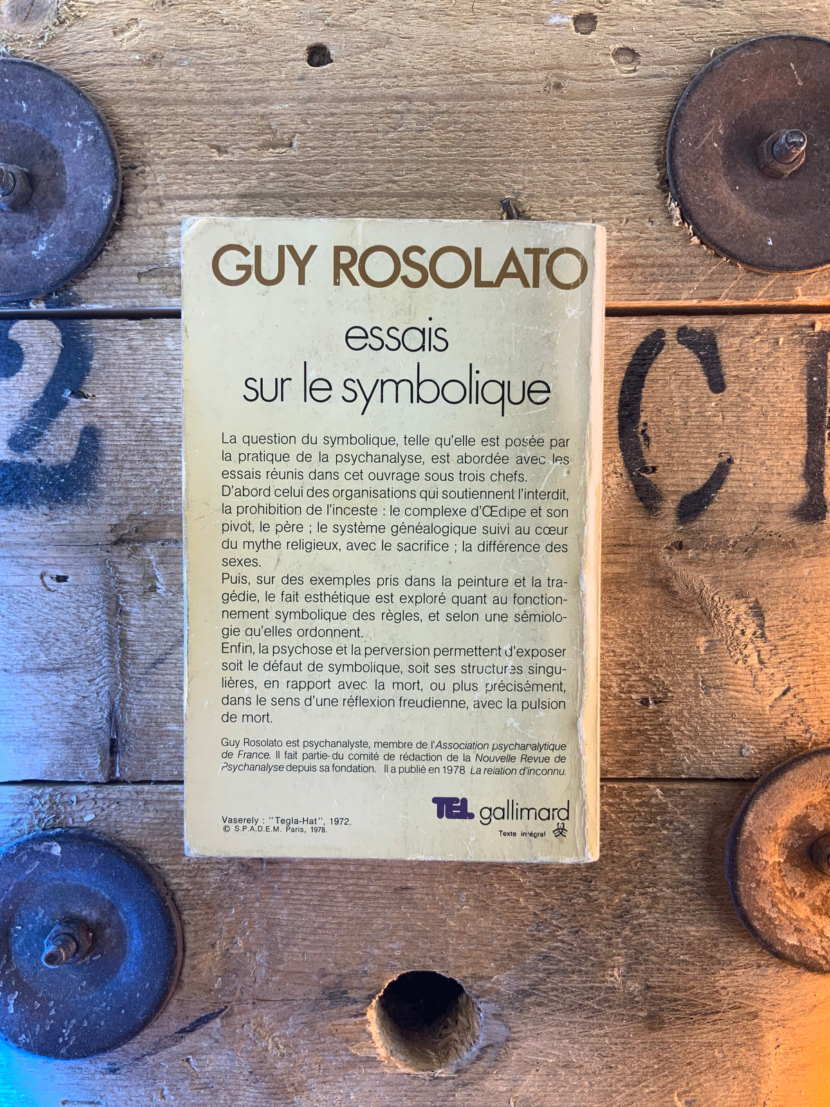 Essais sur le symbolique - Guy Rosalato