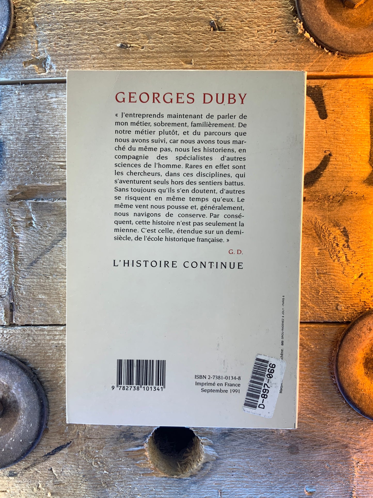 L’histoire continue - Georges Duby