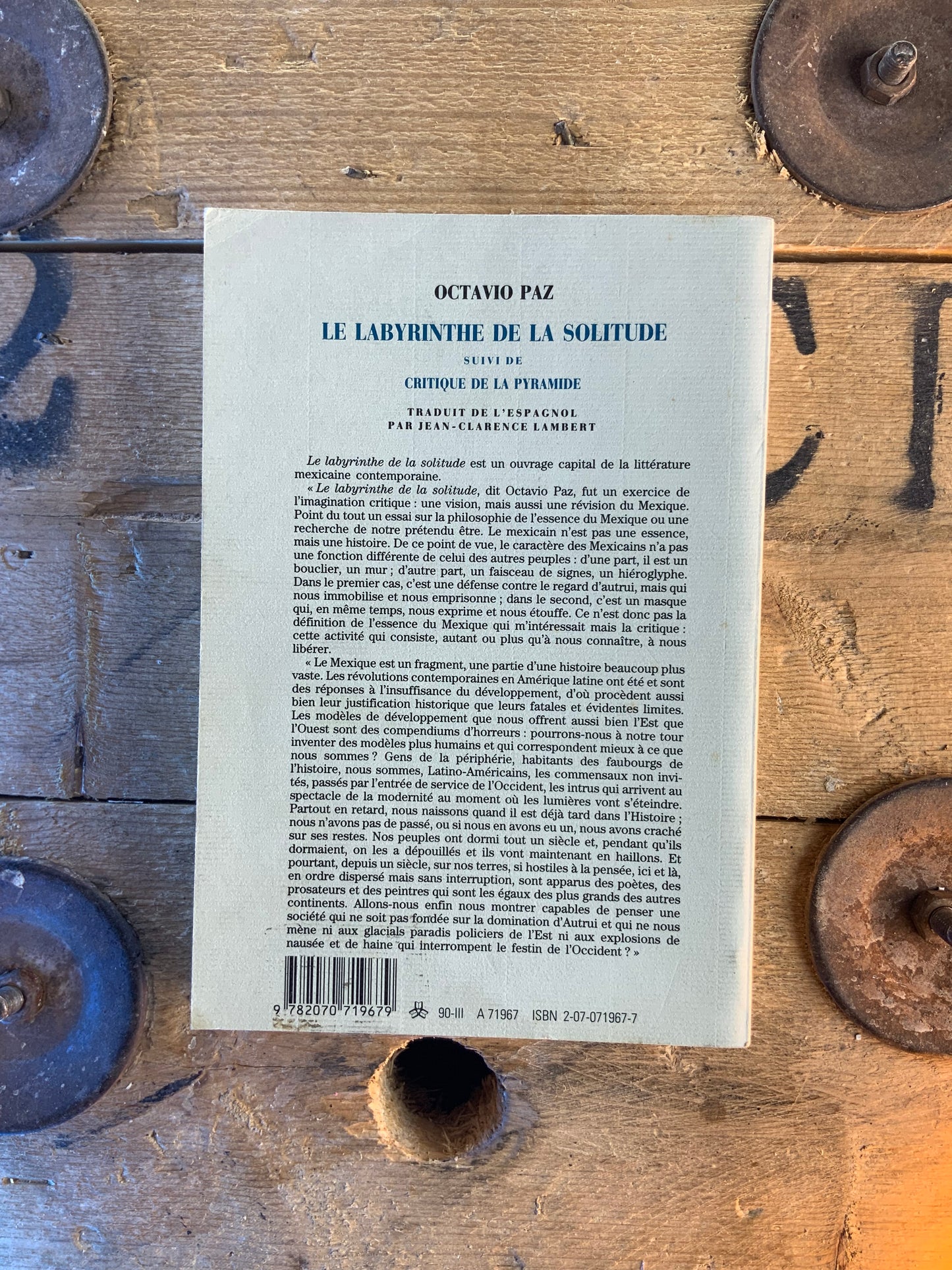 Le labyrinthe de la solitude, suivi de Critique de la pyramide - Octavio Paz