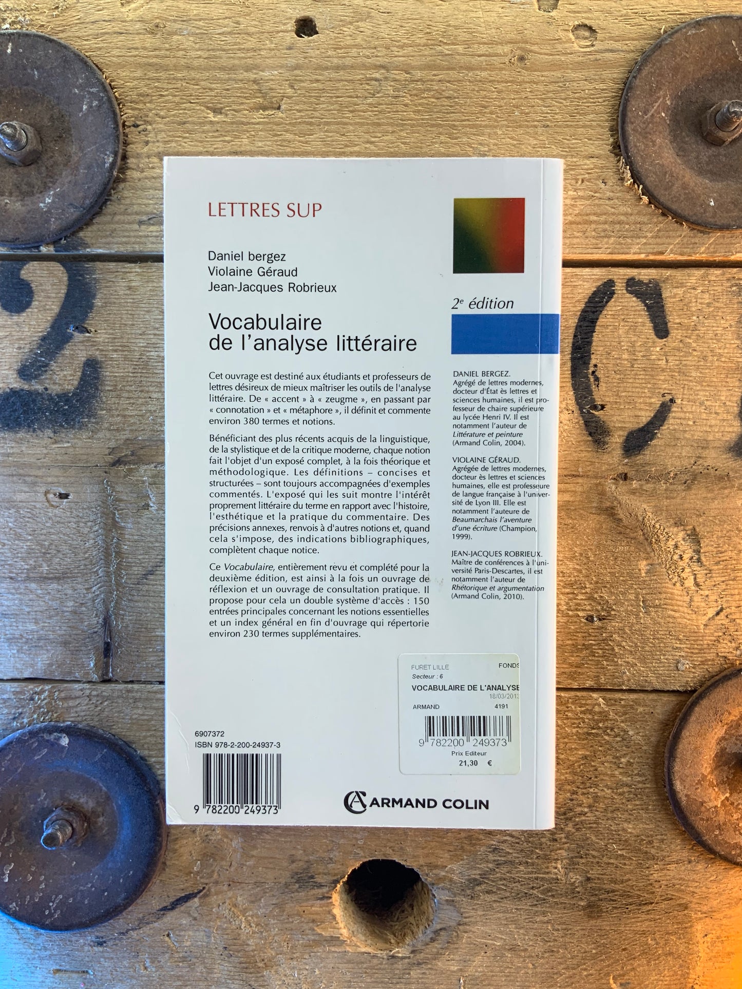 Vocabulaire de l’analyse littéraire - Daniel Bergez, Violaine Géraud et Jean-Jacques Robrieux