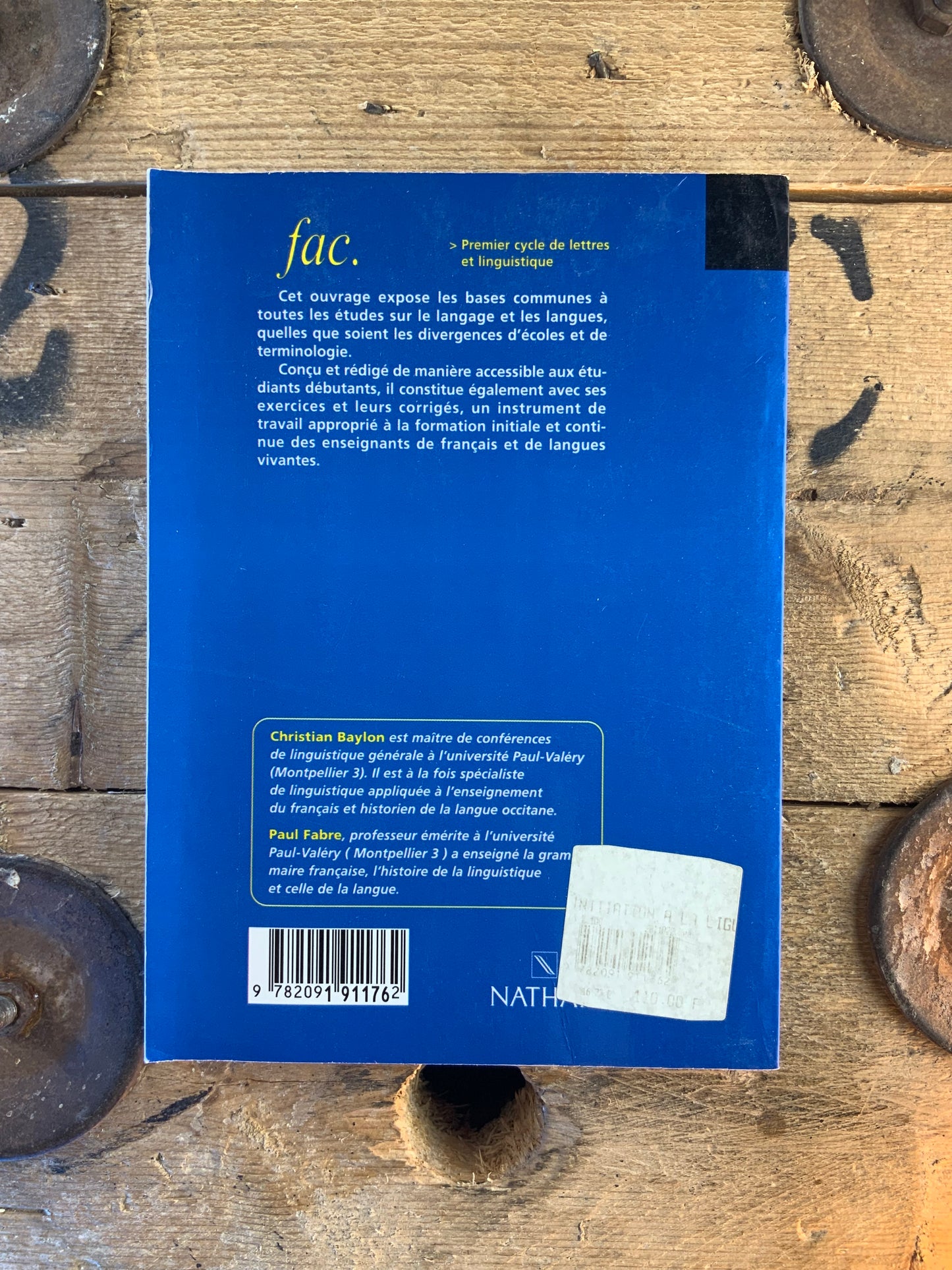 Initiation à la linguistique : cours et applications corrigés - Christian Baylon et Paul Fabre