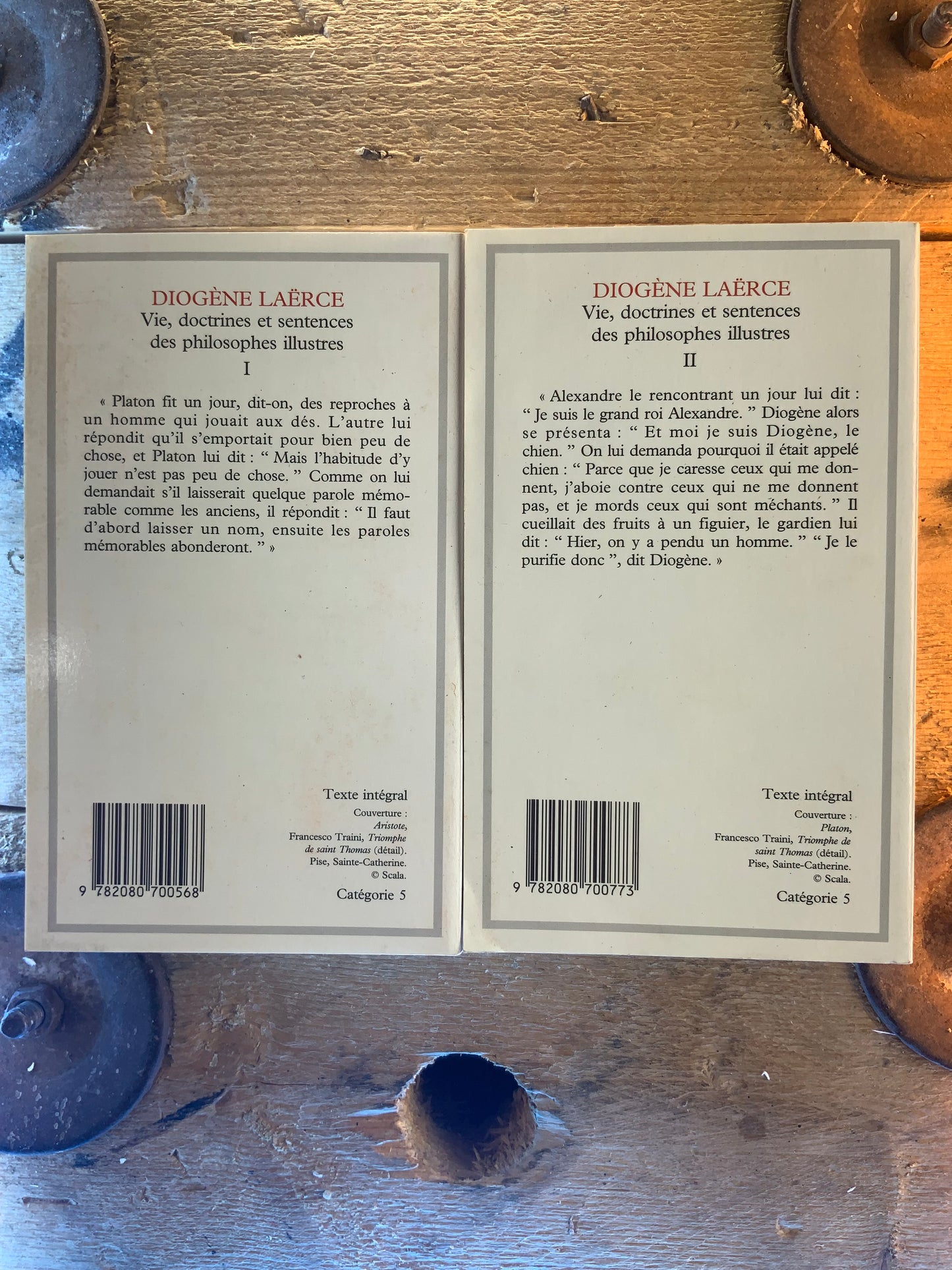 Vies, doctrines et sentences de philosophes illustres I et II - Diogène Laërece