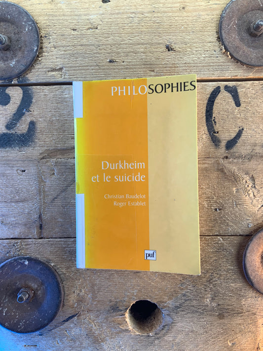 Durkheim et le suicide - Christian Baudelot et Roger Establet