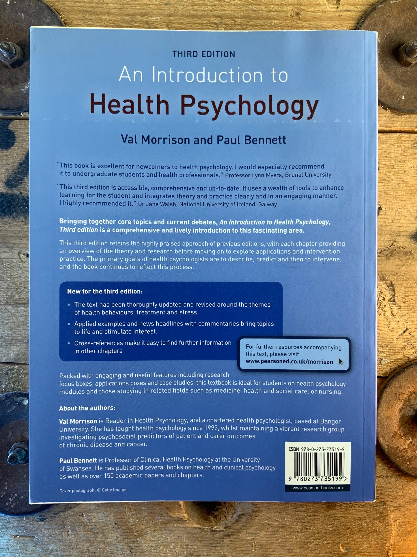 An introduction to Health Psychology - Val Morrison and Paul Bennett