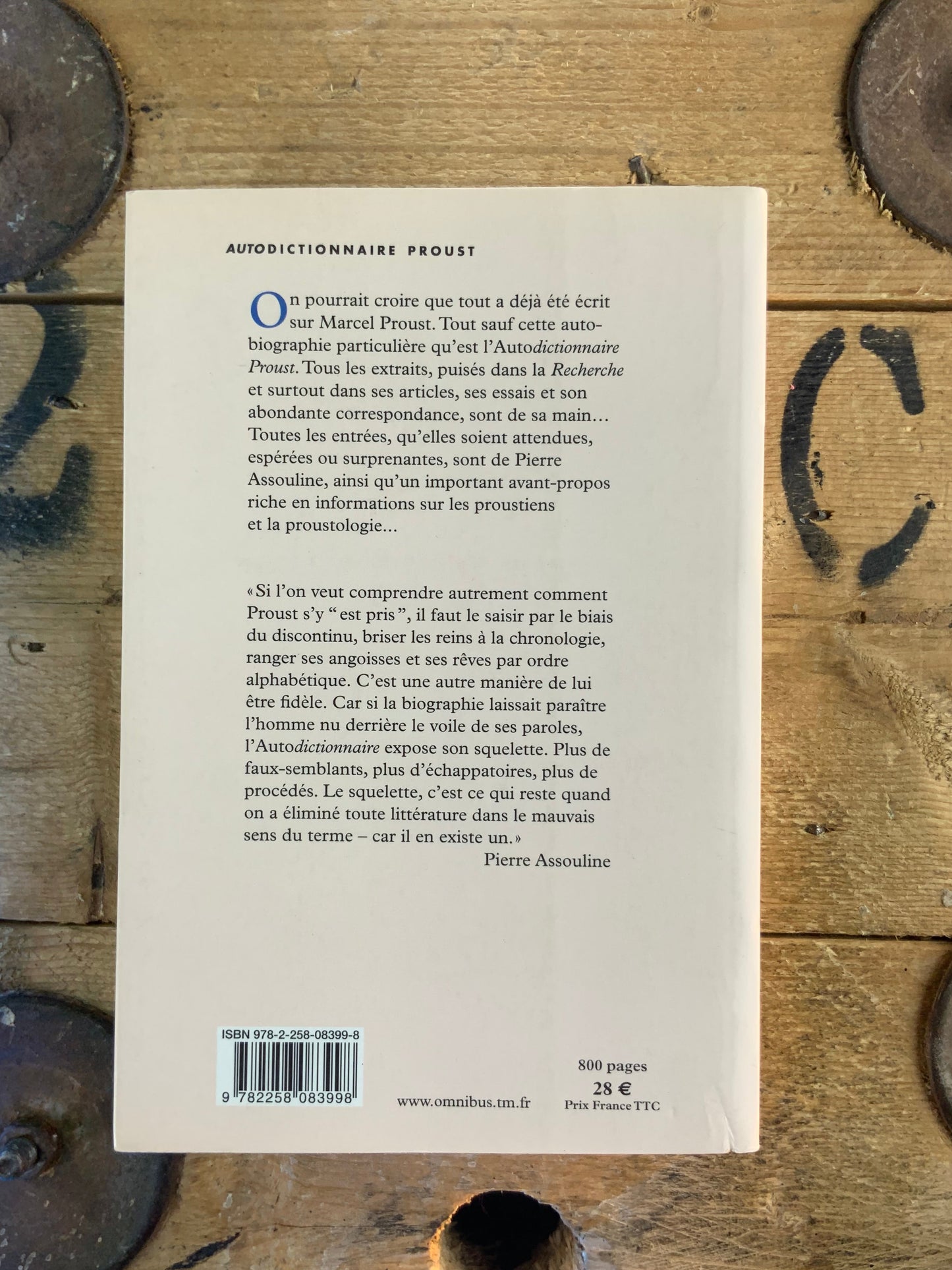 Autodictionnaire Proust - Pierre Assouline