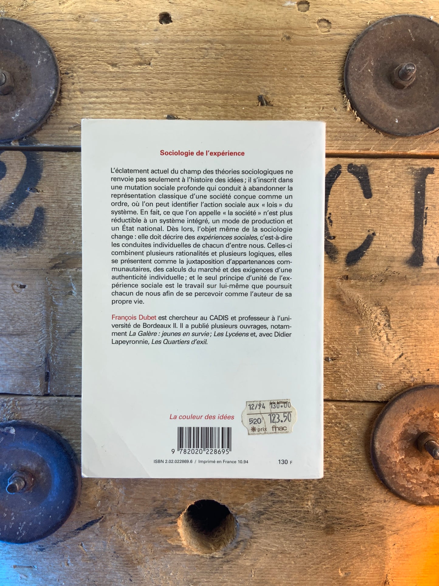 Sociologie de l’expérience - François Dubet