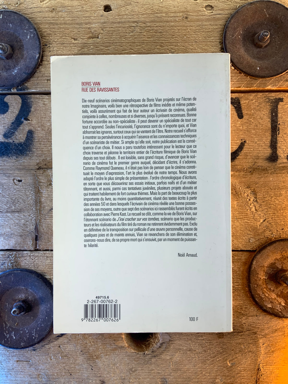 Rue des ravissantes et dix huit autres scénarios cinématographiques - Boris Vian