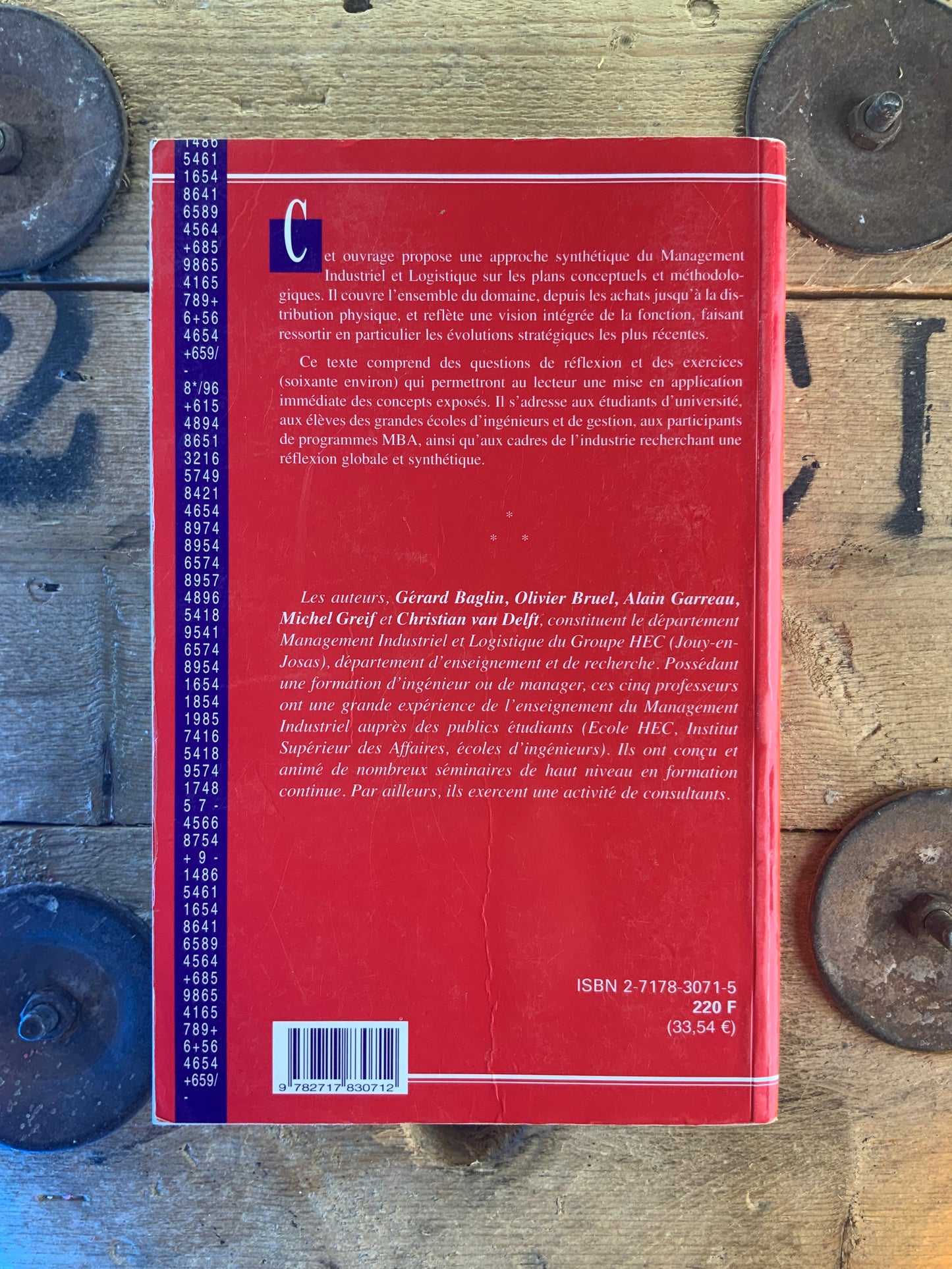 Management industriel et logistique - Gérard Baglin, Olivier Bruel, Alain Garreau, Michel Grief, Christian Van Delft