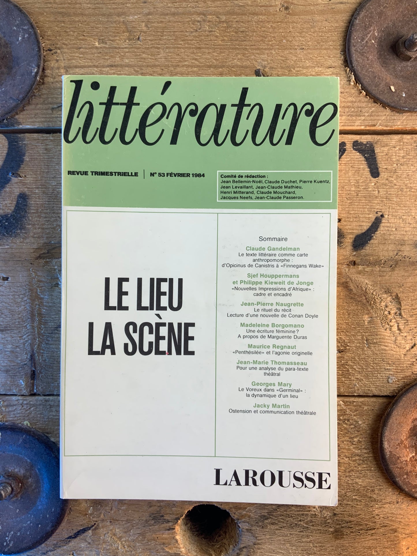 Le lieu, La scène : Le texte littéraire comme carte anthromorphe - Claude Gandelman | Le rituel du récit, Lecture d’une nouvelle de Conan Doyle … [ Revue Littérature ] Février 1984 - n° 53