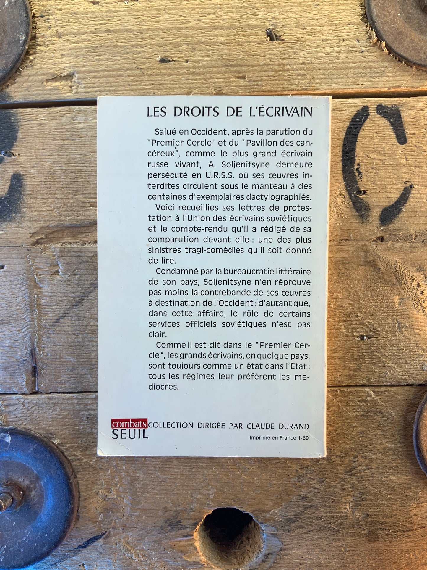 Les droits de l’écrivain - Alexandre Soljenitsyne