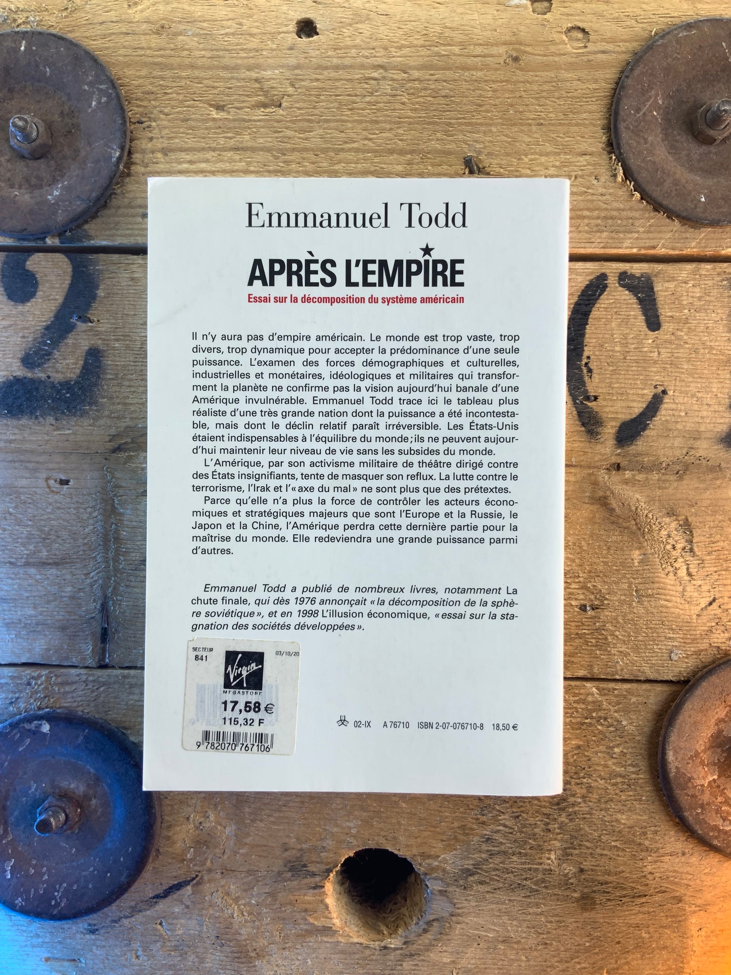 Après l’empire - Emmanuel Todd