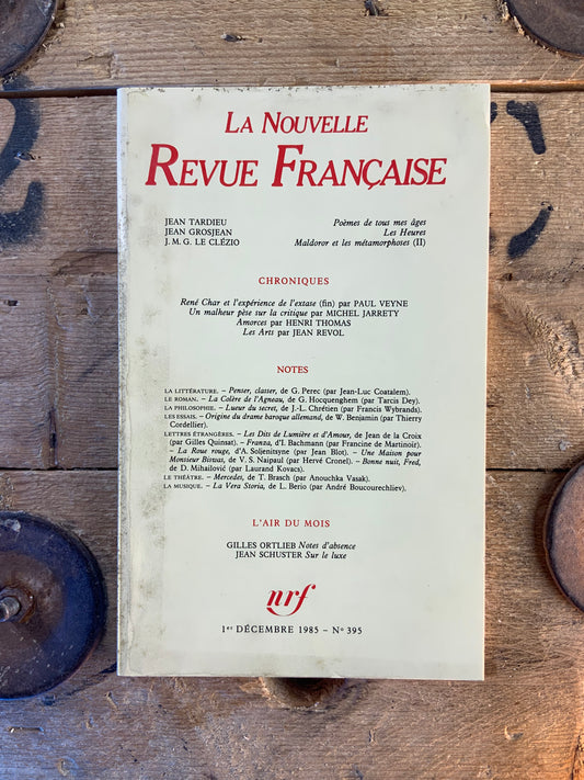 N.R.F numéro 395 [ La Nouvelle Revue Française ]